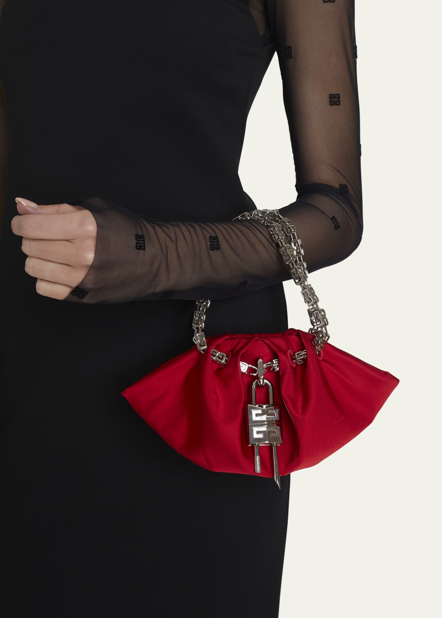 Givenchy Mini Kenny Monogram Top-Handle Bag in Silk - Bergdorf Goodman
