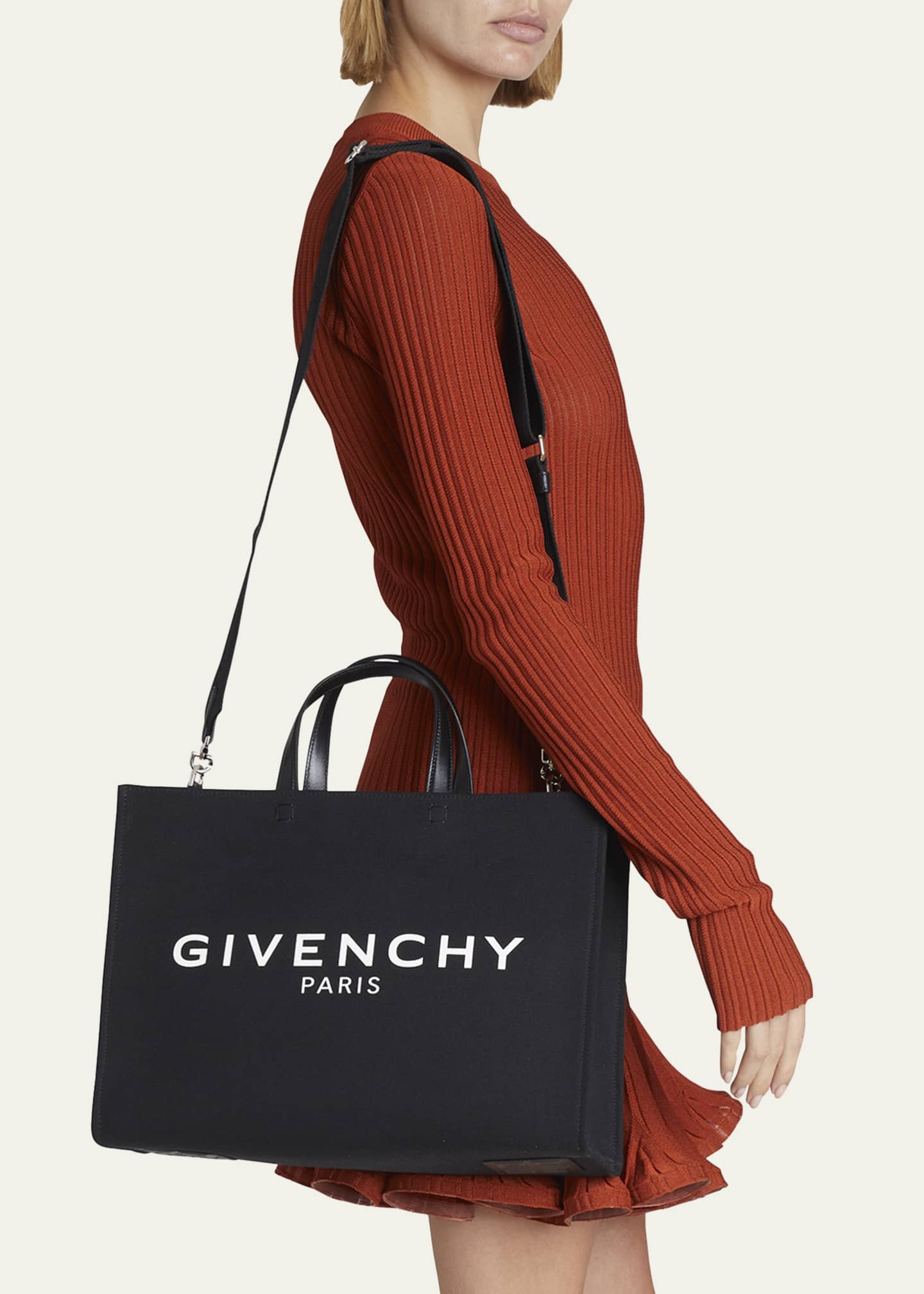 Givenchy G Tote Medium Shopping Bag in Canvas Bergdorf Goodman