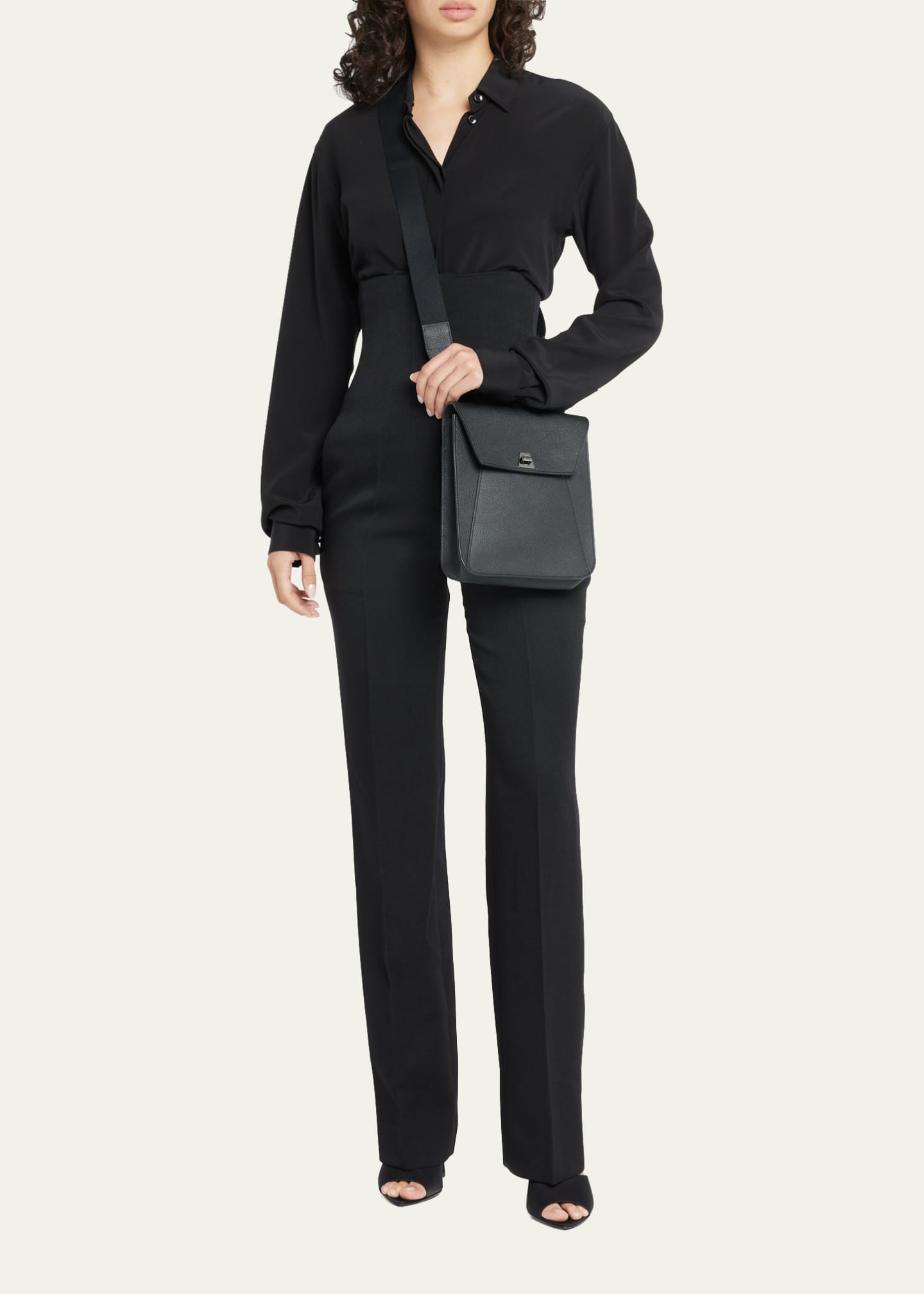 Akris Anouk Small Leather Messenger Bag - Bergdorf Goodman