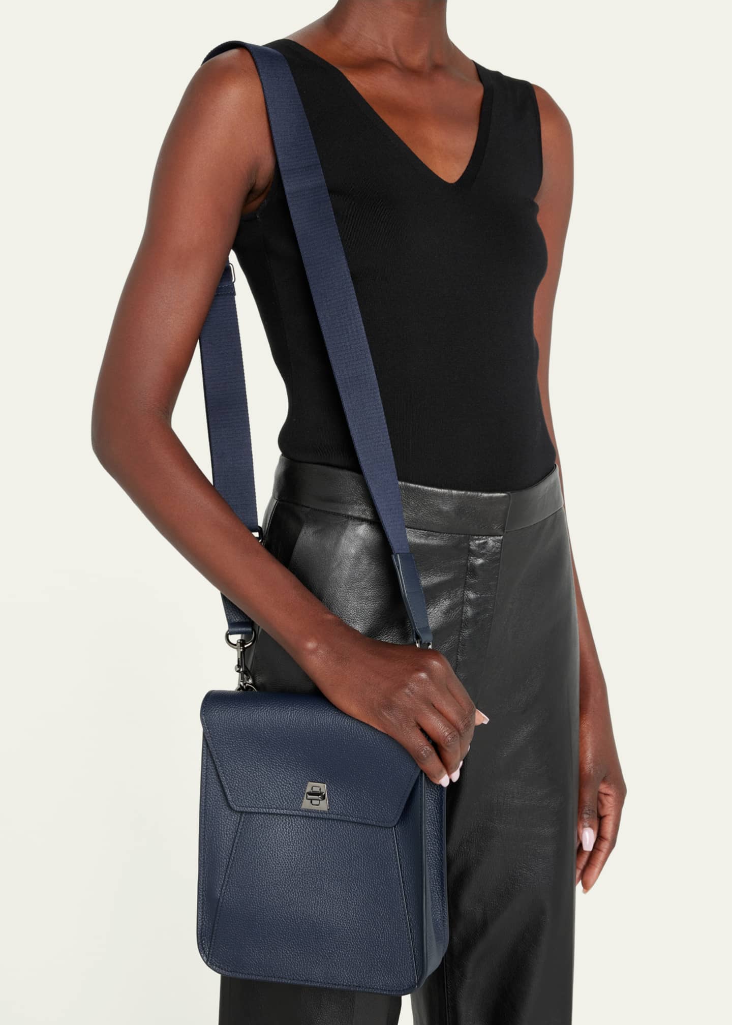 Anouk Small Leather Messenger Bag