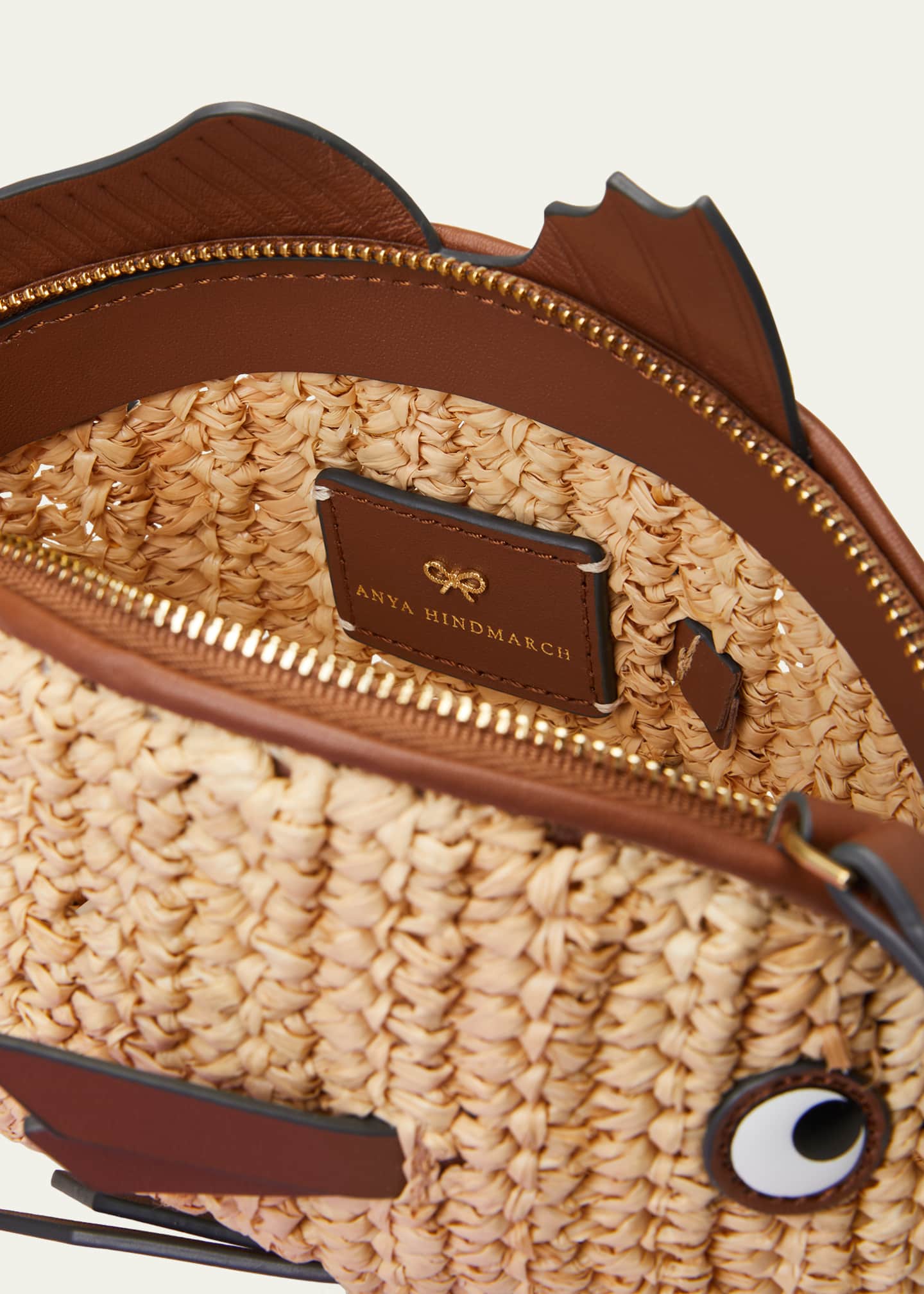 Anya Hindmarch Fish Raffia Clutch Bag Bergdorf Goodman