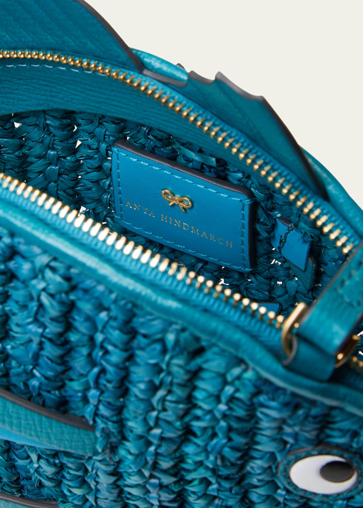 Anya Hindmarch Fish Raffia Clutch Bag Bergdorf Goodman