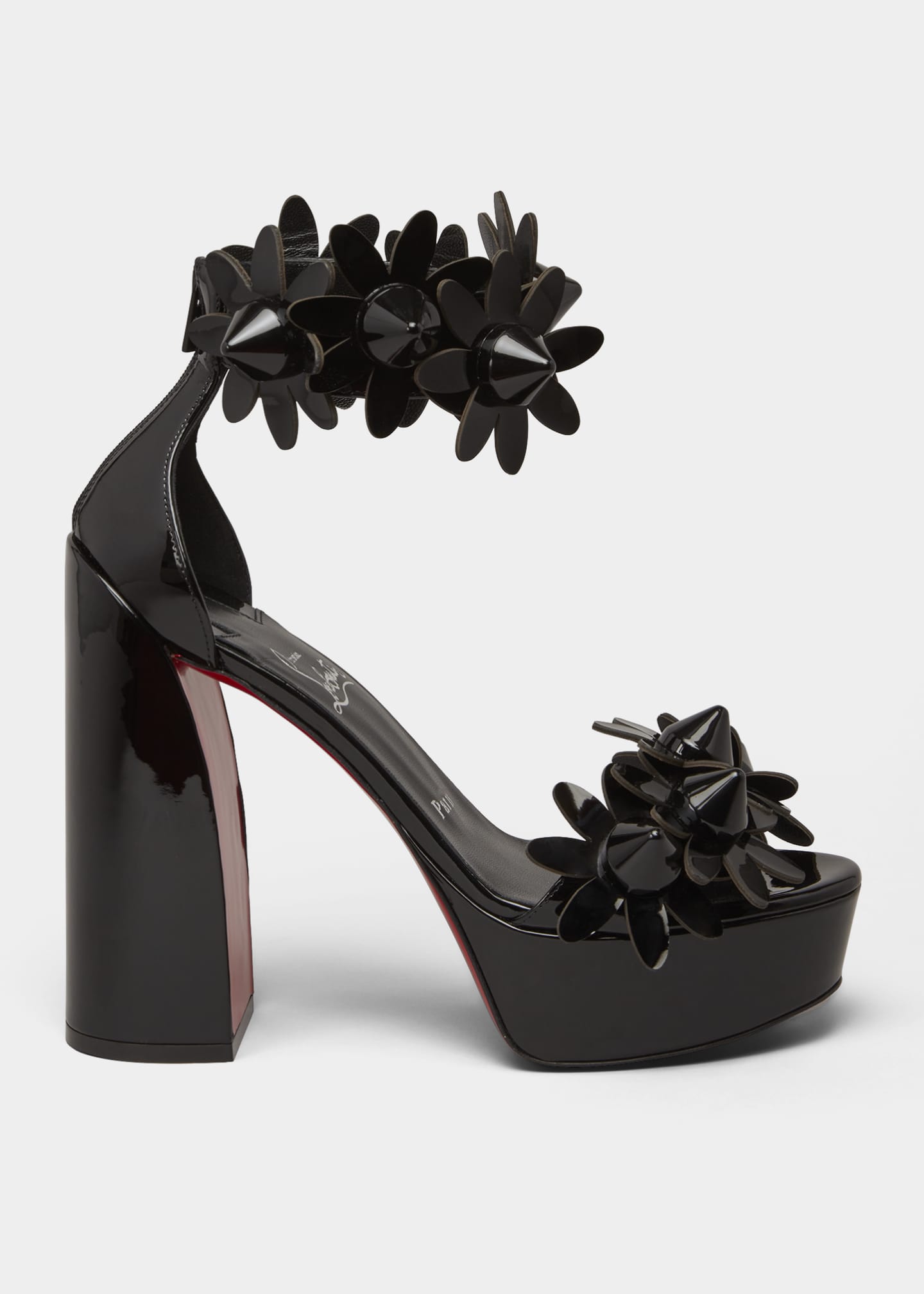 Christian Louboutin Daisy Spike Ankle-Cuff Red Sole Sandals - Bergdorf ...