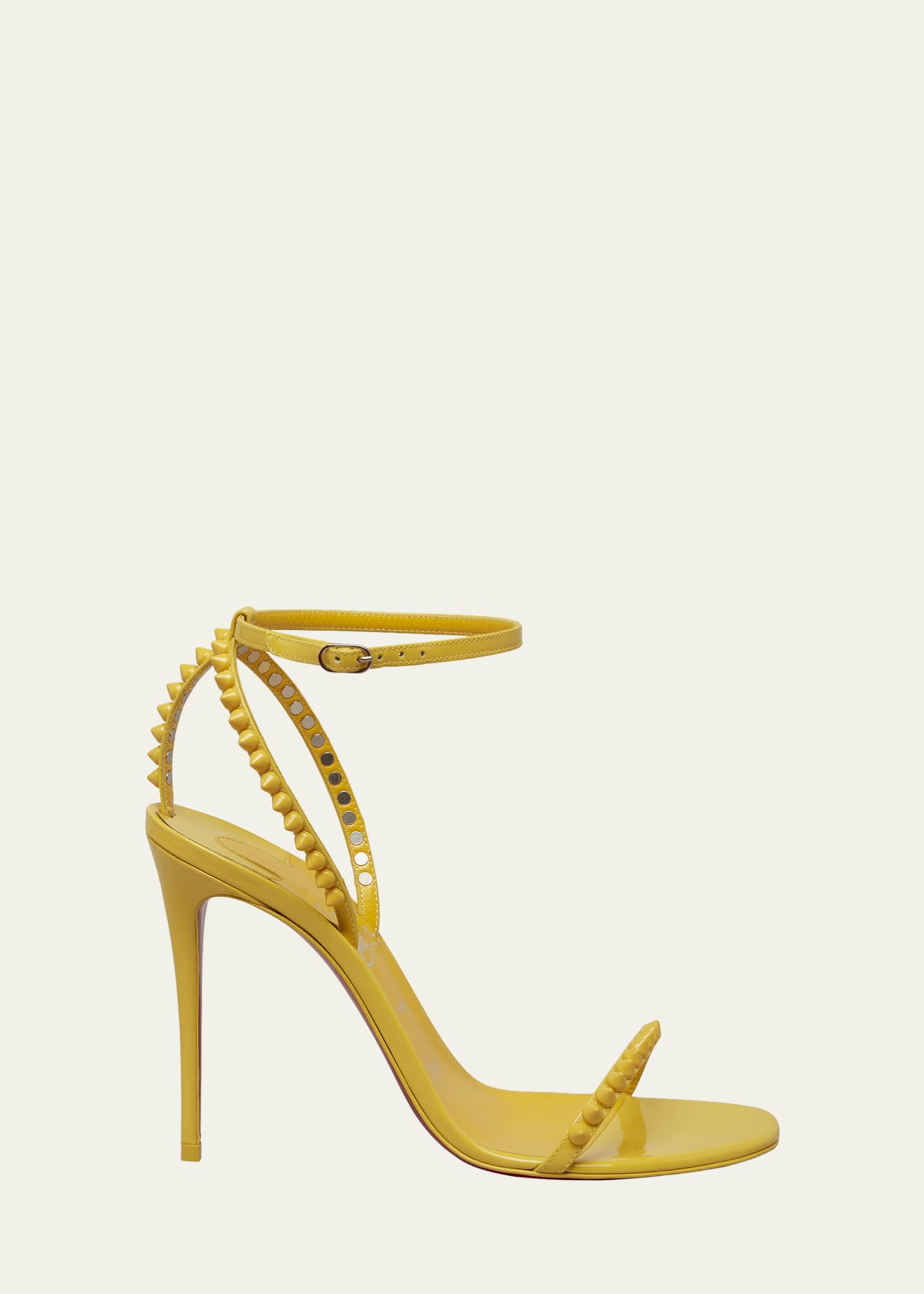 christian louboutin so me spike red sole sandals nude