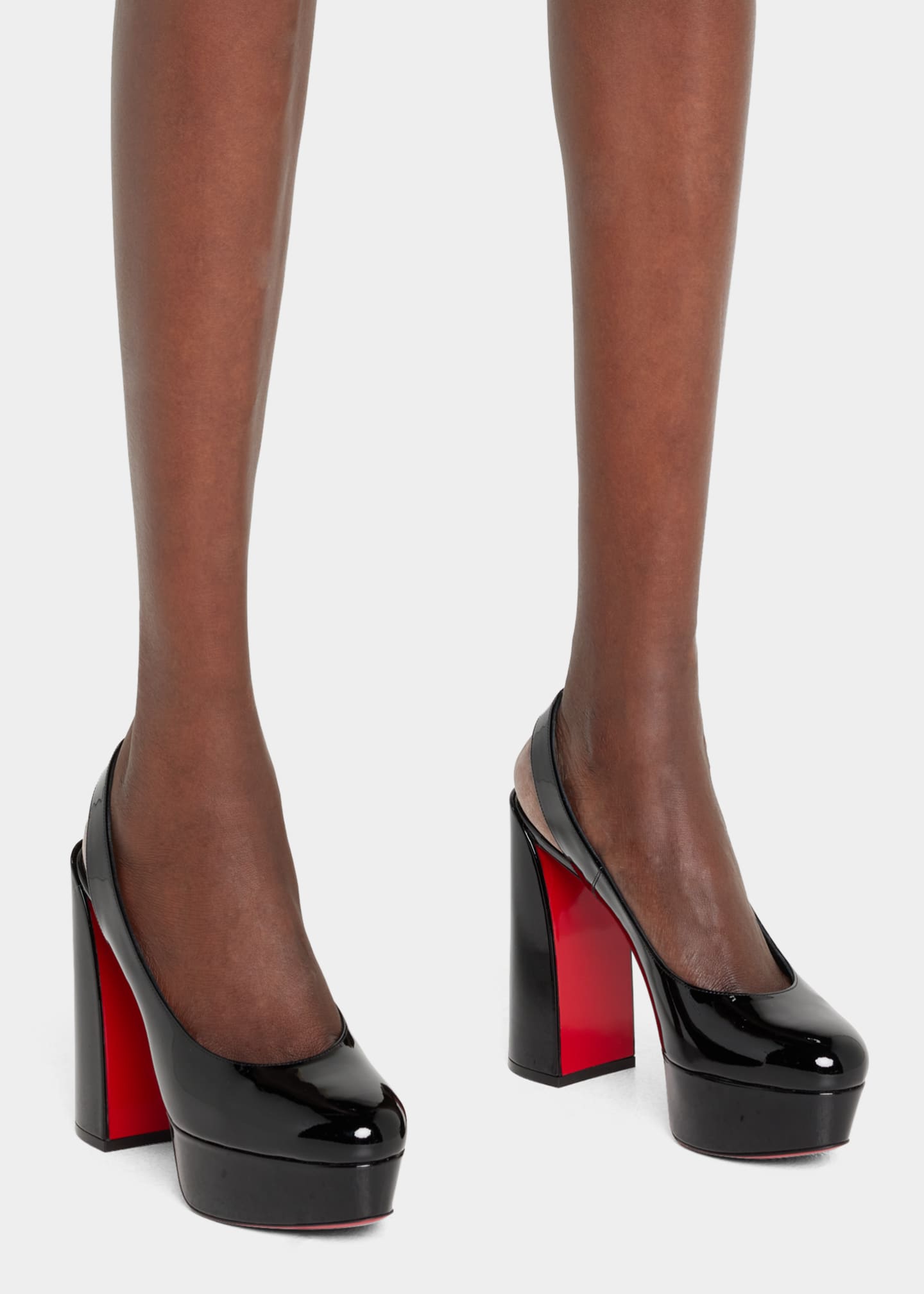 Christian Louboutin Movida Patent Red Sole Slingback Pumps Bergdorf Goodman