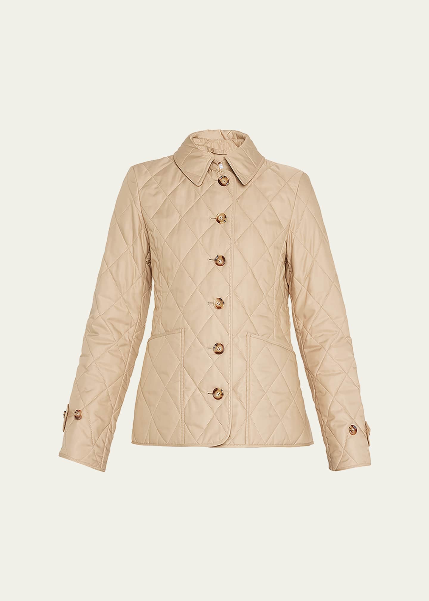 Womens burberry quilted long jacket sale