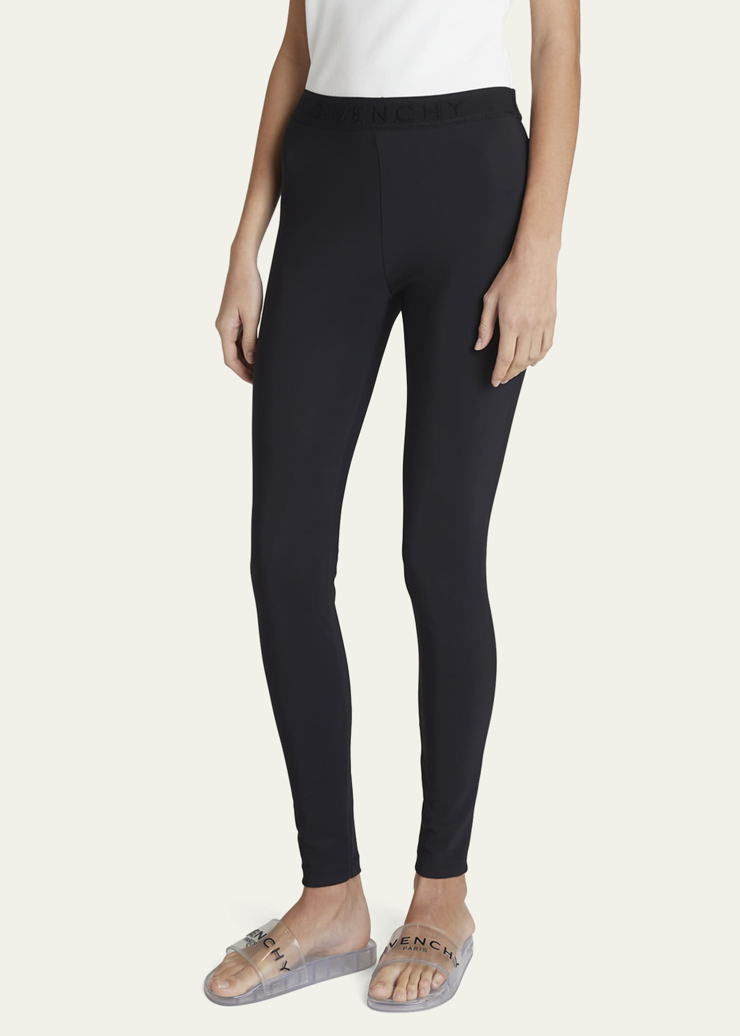 Logo leggings Givenchy - givenchy square buckle derby shoes - IetpShops TW