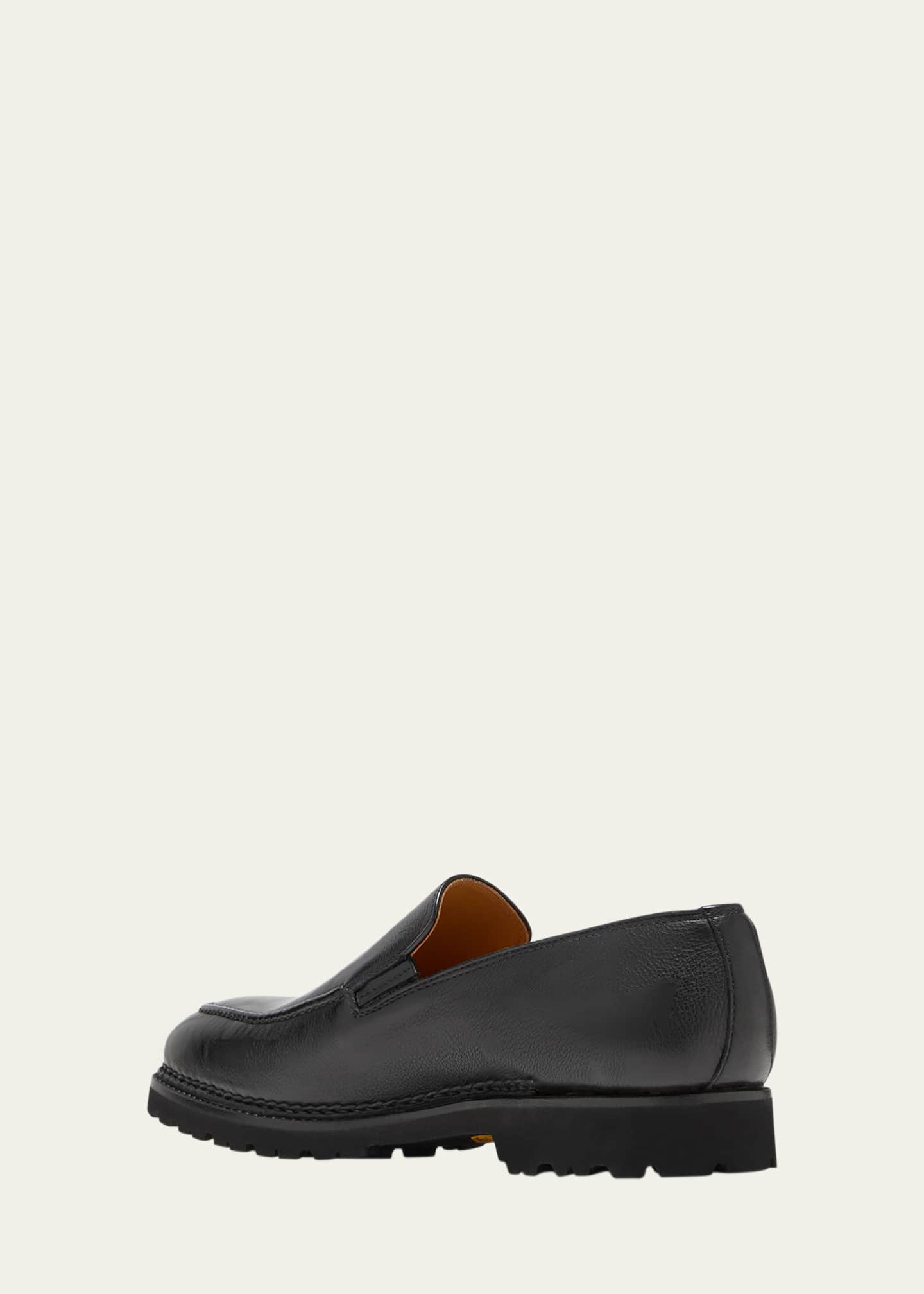 Bontoni Men's Dome Leather Lug-Sole Loafers Image 4 of 5
