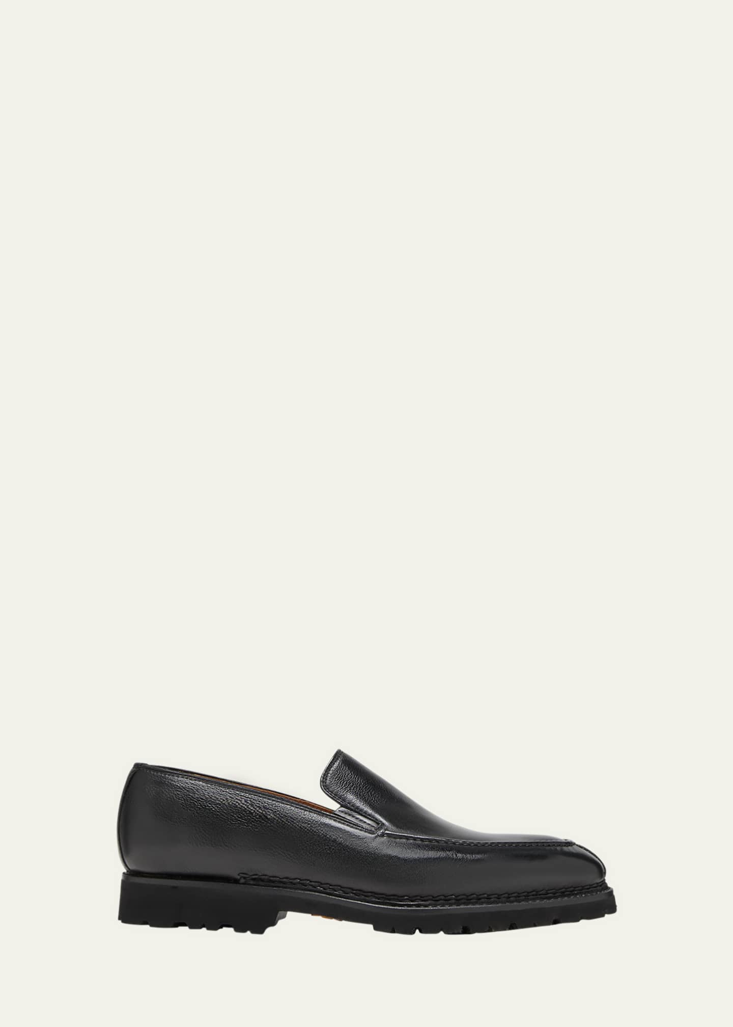 Bontoni Men's Dome Leather Lug-Sole Loafers Image 1 of 5