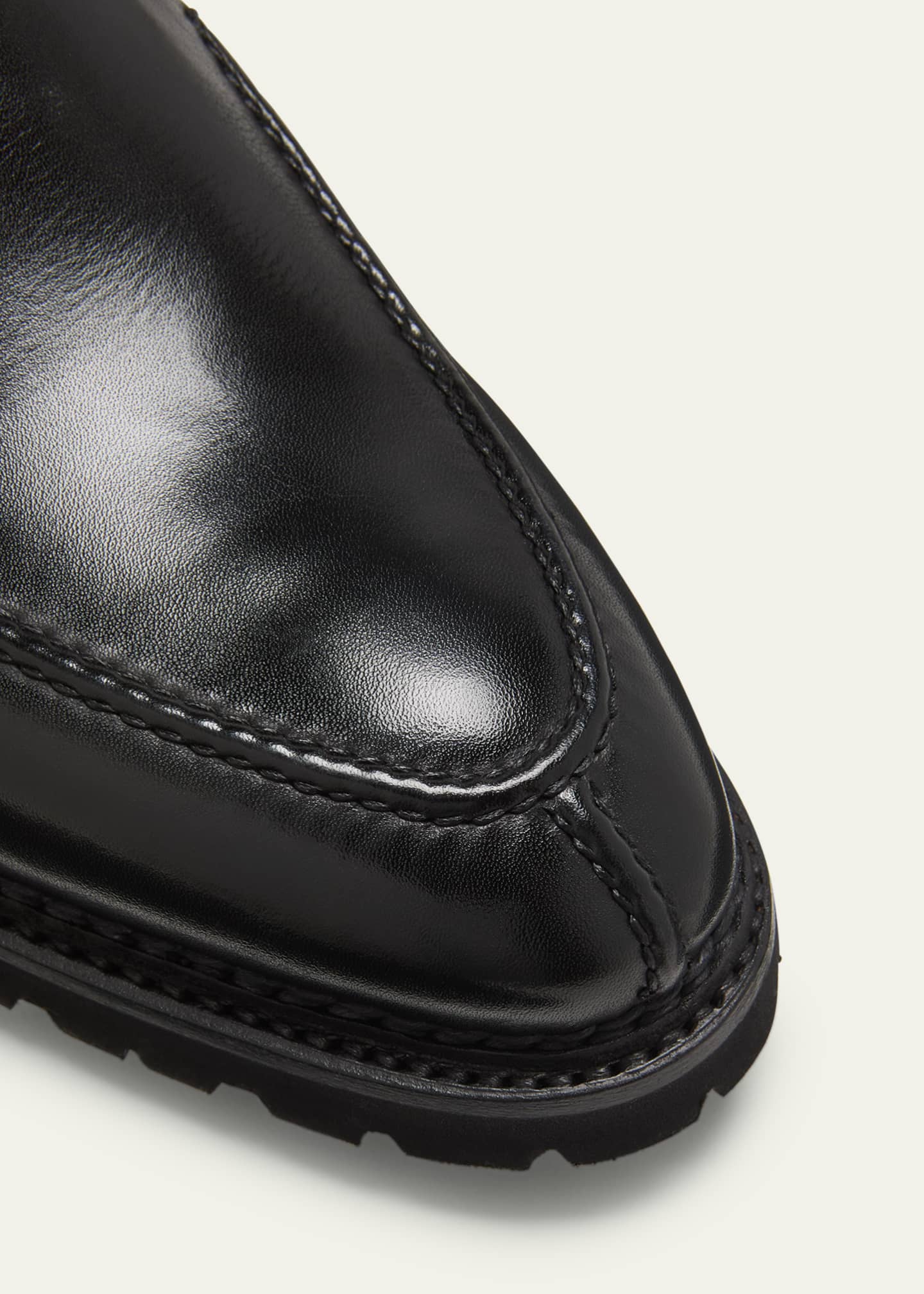 Bontoni Men's Dome Leather Lug-Sole Loafers Image 5 of 5
