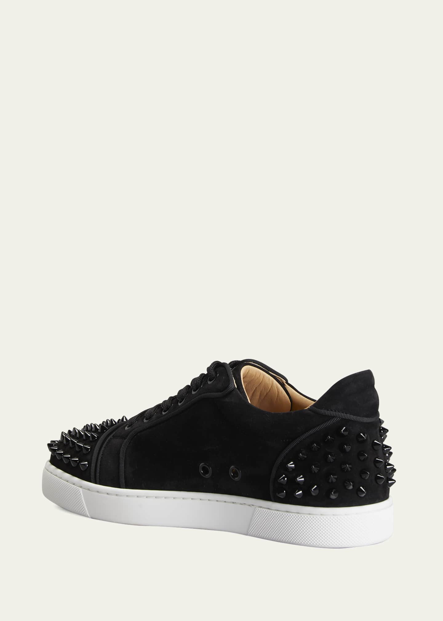Christian Louboutin Vieira Spike Suede Low-Top Sneakers Image 2 of 3