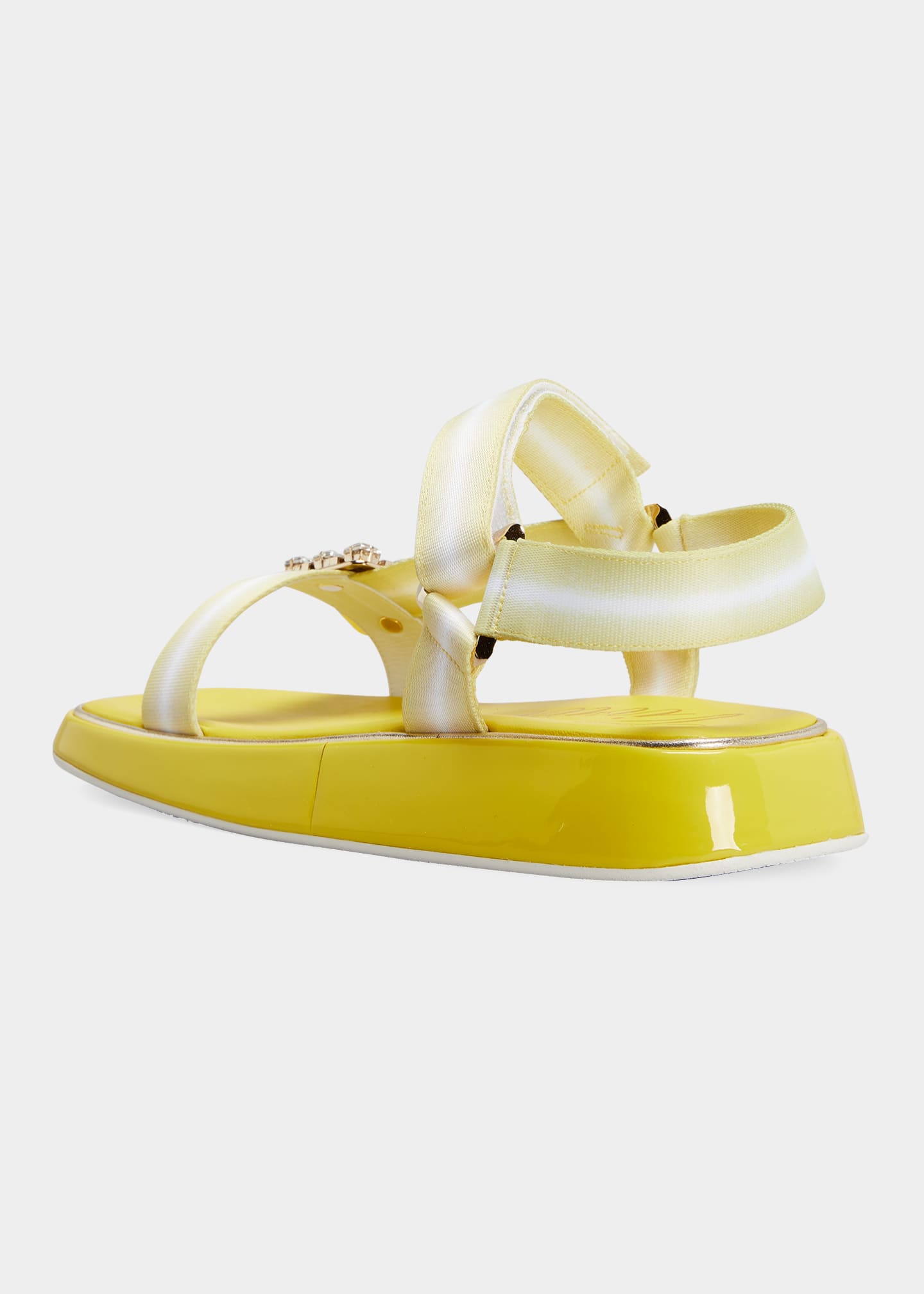 Roger Vivier Trekky Viv' Crystal Flat Sport Sandals - Bergdorf Goodman