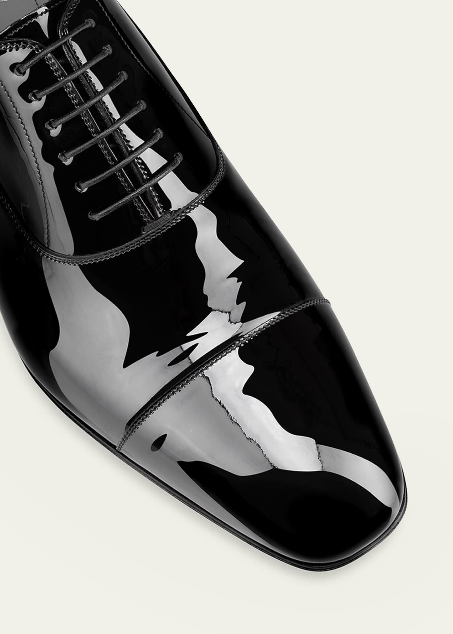 Christian Louboutin Men's Greggyrocks Flat Patent Leather Oxfords -  Bergdorf Goodman