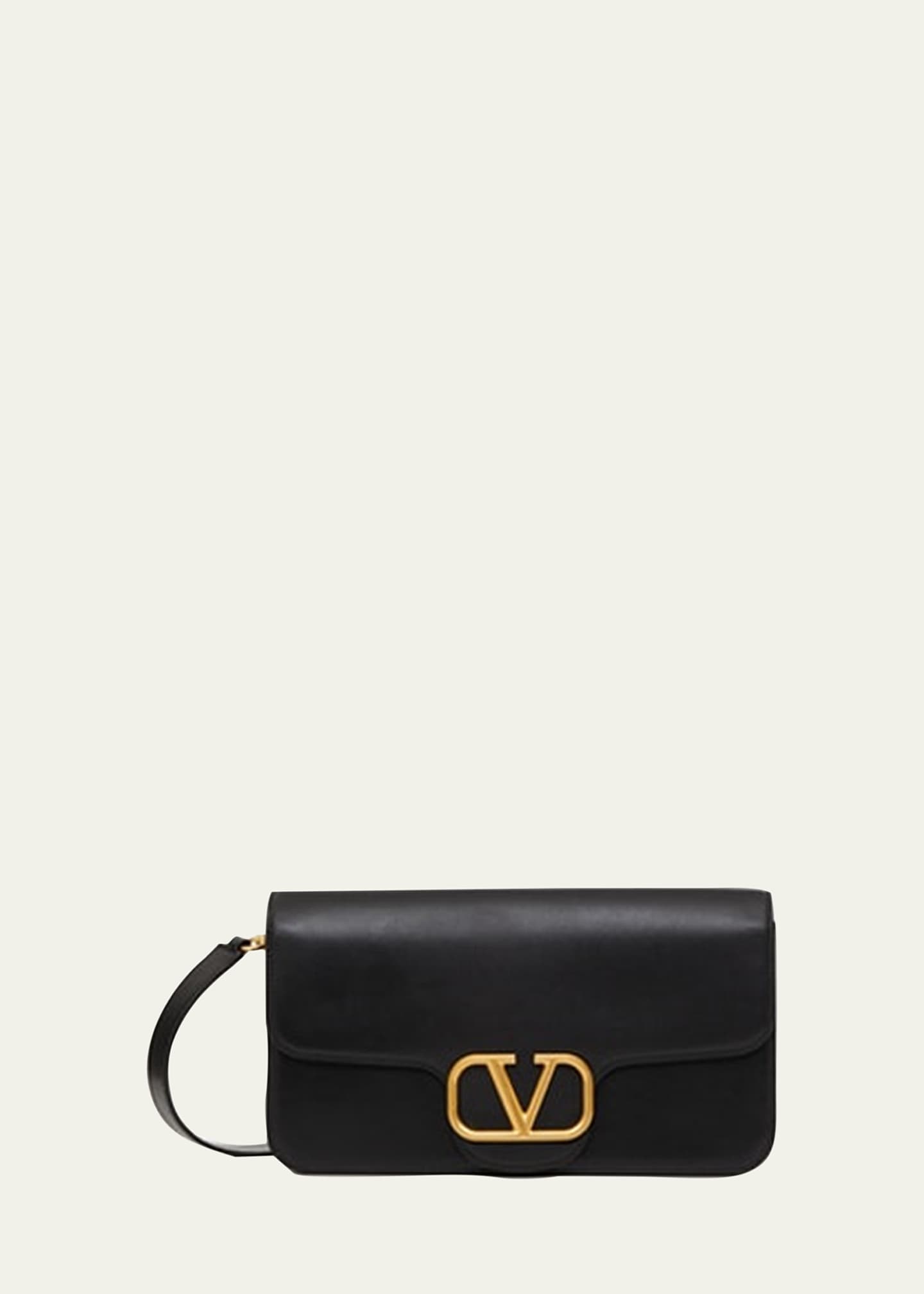 Valentino Garavani Men s V Logo Leather Messenger Bag Bergdorf Goodman