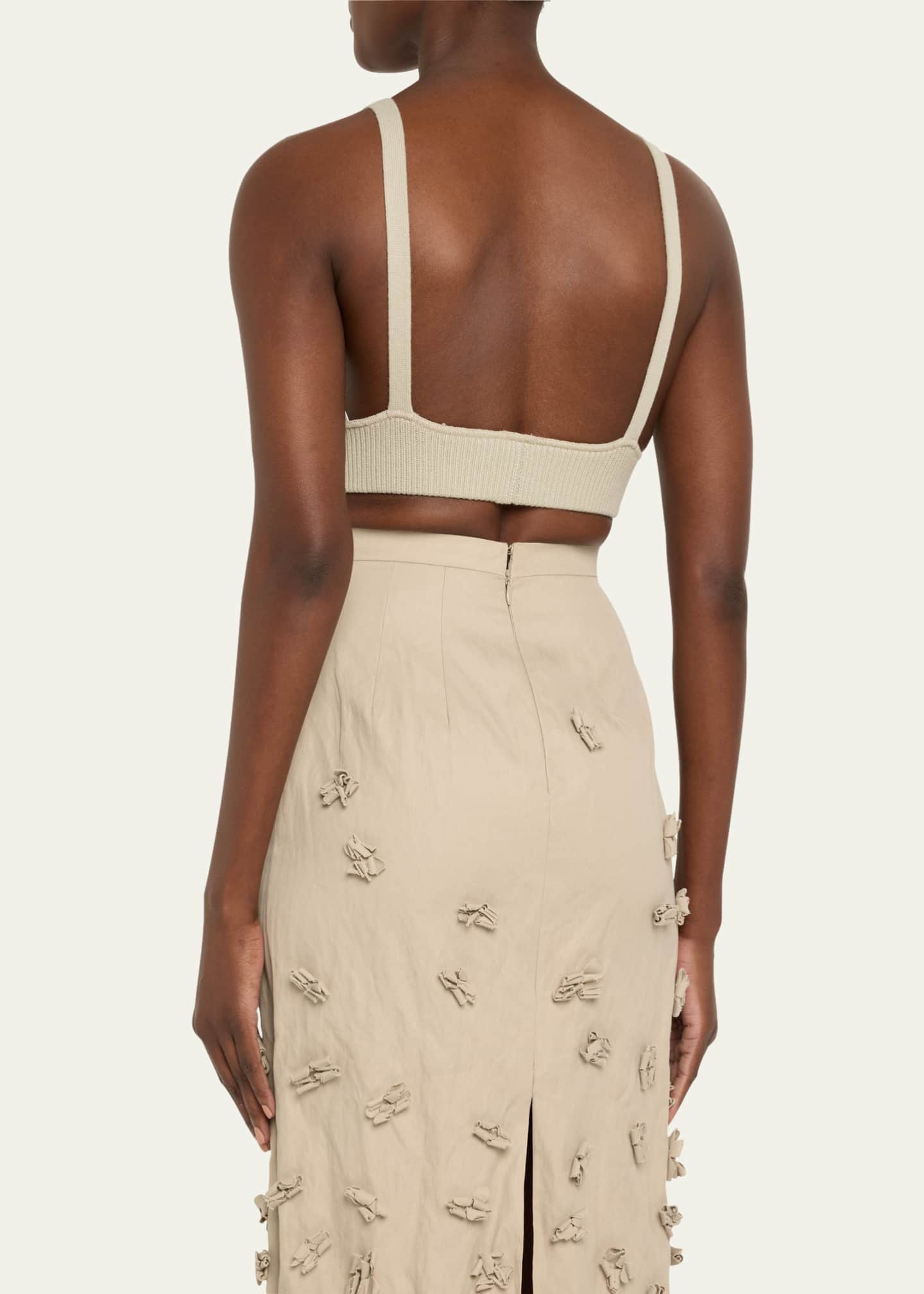 Michael Kors Collection V-Neck Cashmere Bra Image 3 of 5