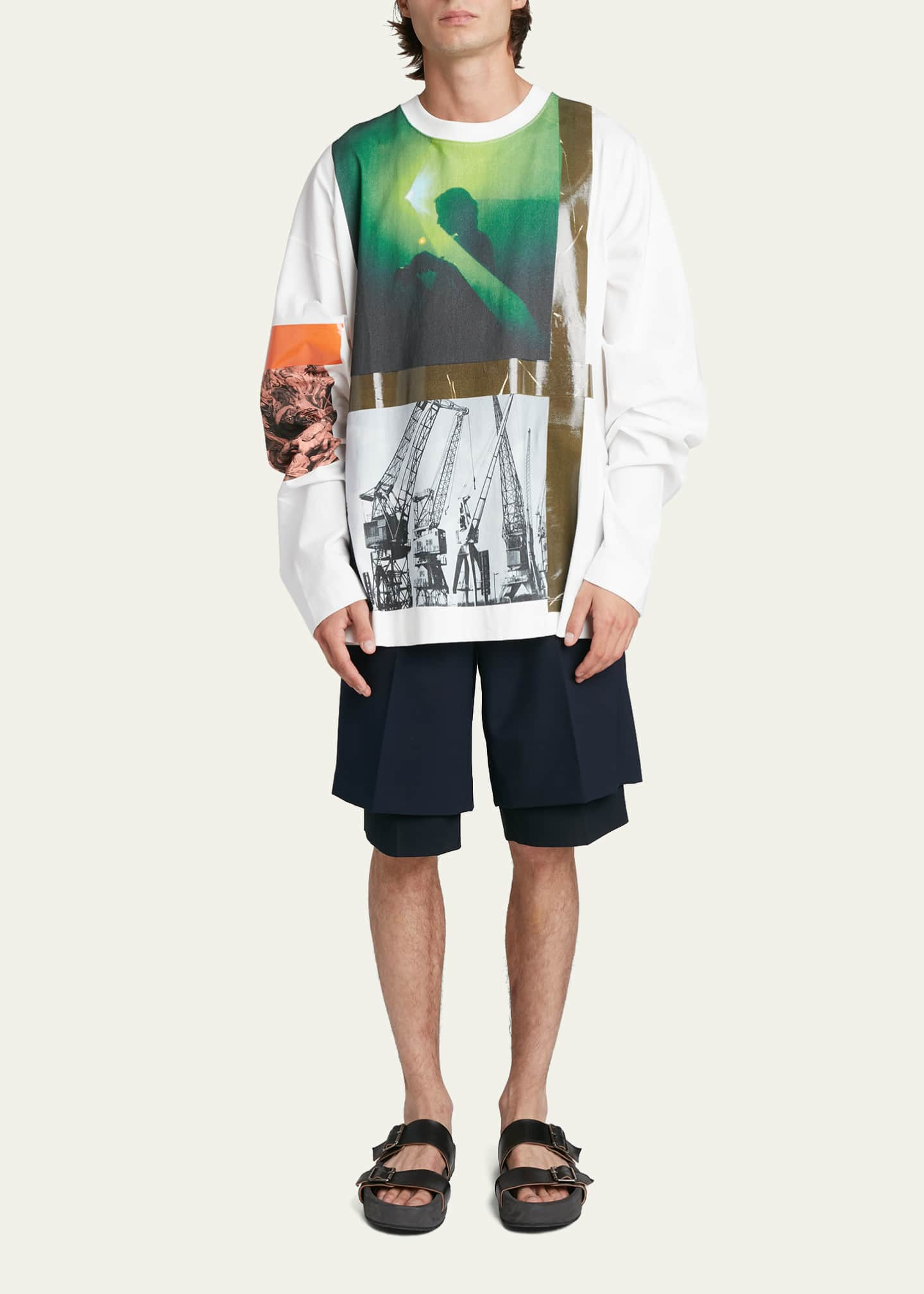 Dries Van Noten Men's Hegland Multi-Club Oversized T-Shirt