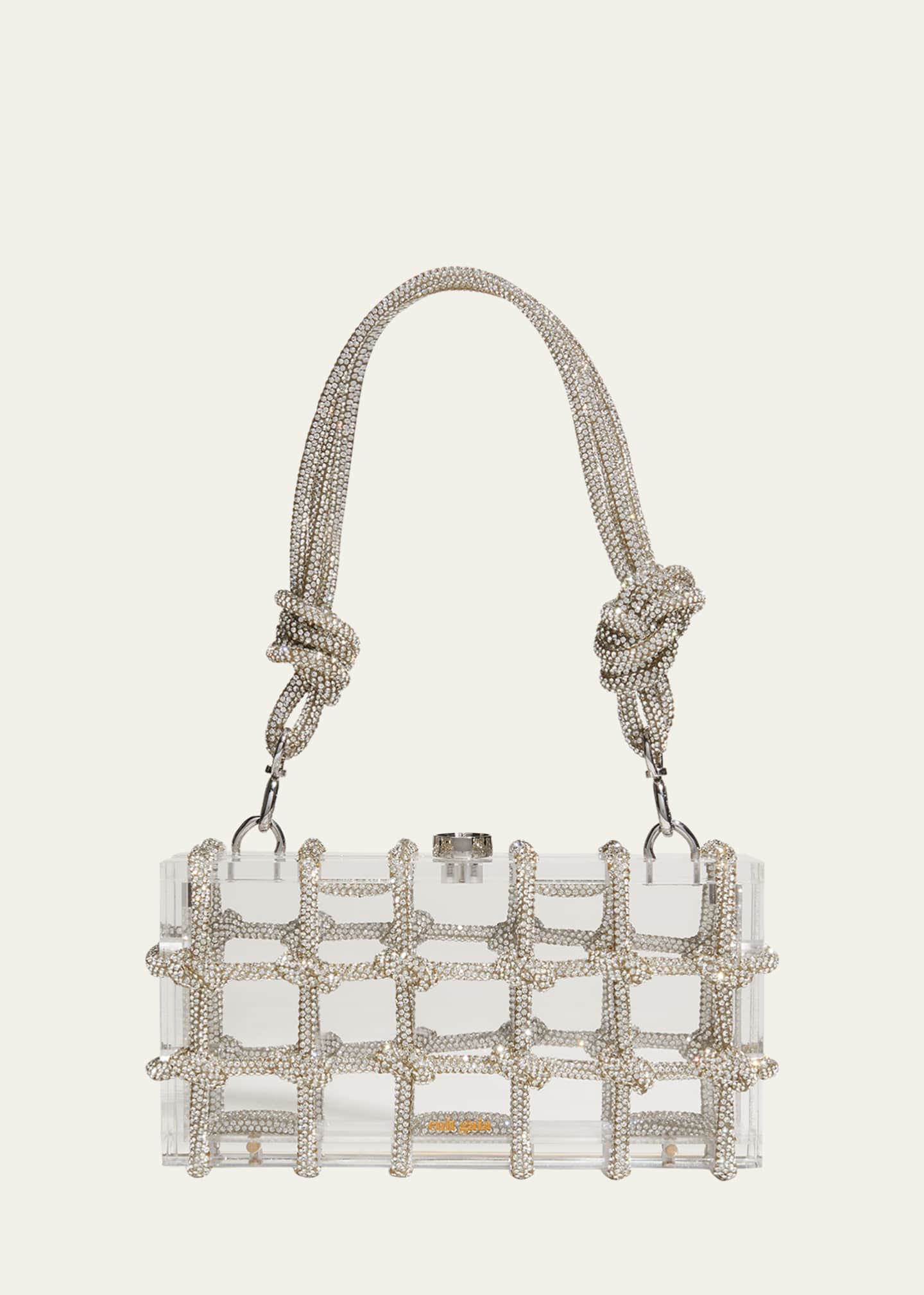 Bess Caged Embellished Box Shoulder Bag