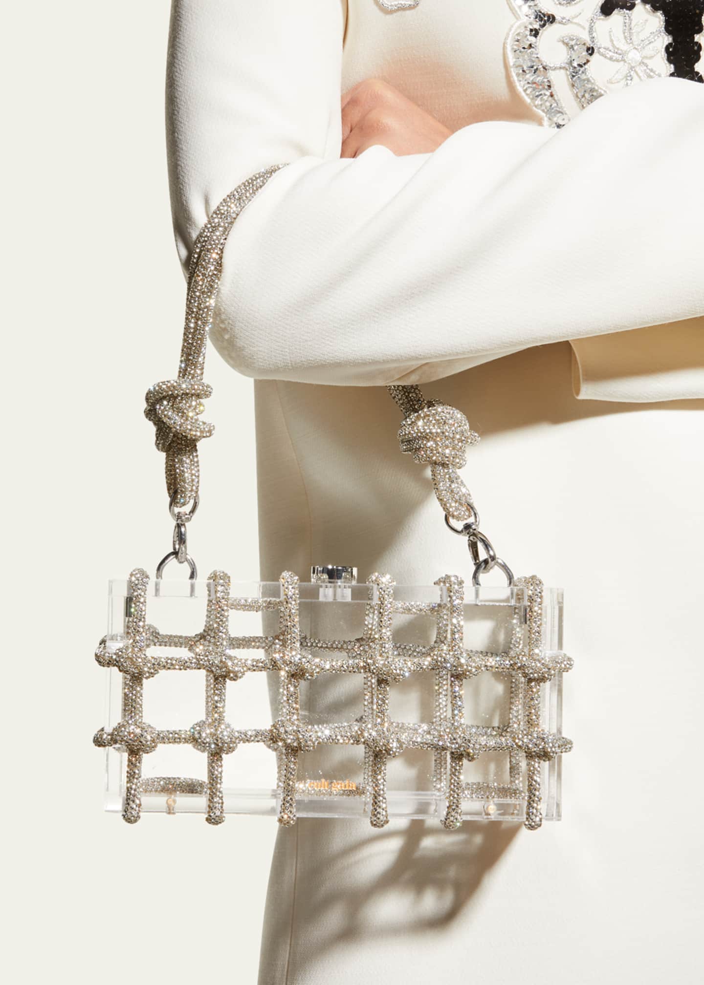Cult Gaia Bess Caged Embellished Box Shoulder Bag Image 5 of 5