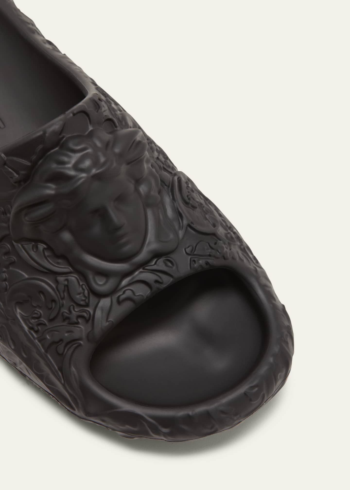 Versace Men s Baroque Medusa Head Embossed Pool Slides