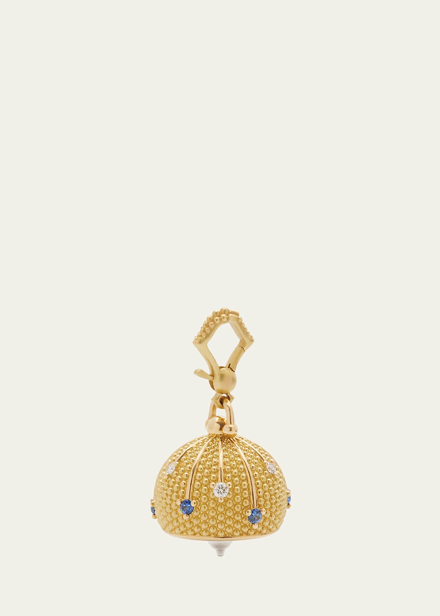 Thriller veiligheid Labe Paul Morelli Sequence Bell Charm with Diamonds and Blue Sapphires -  Bergdorf Goodman