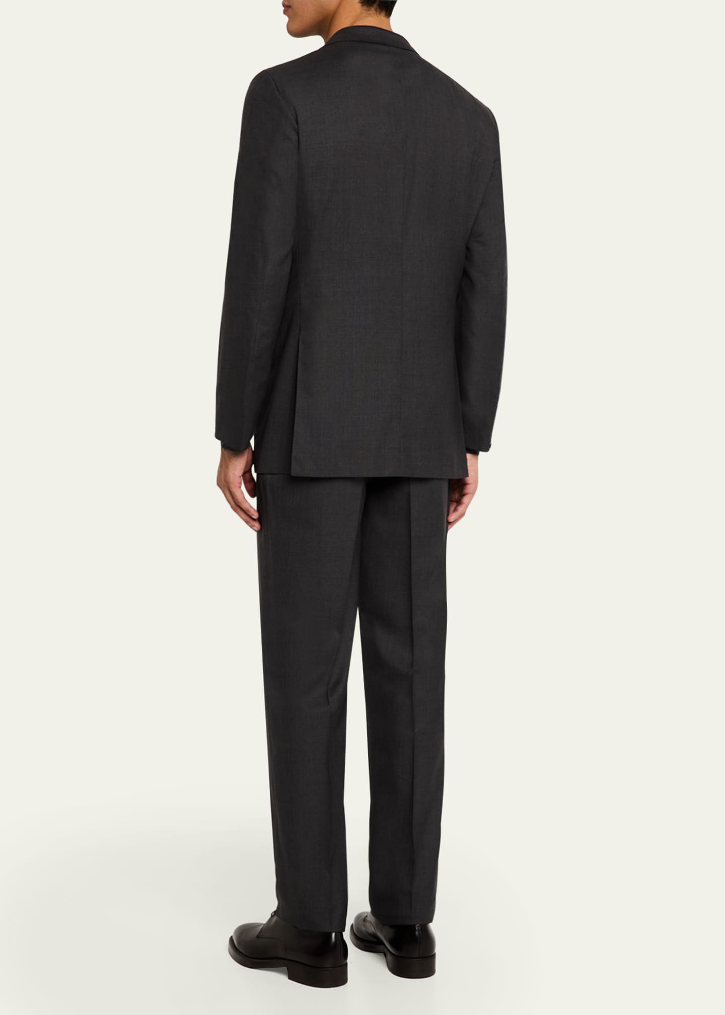 Kiton Men's Solid Wool-Silk Suit Image 3 of 8