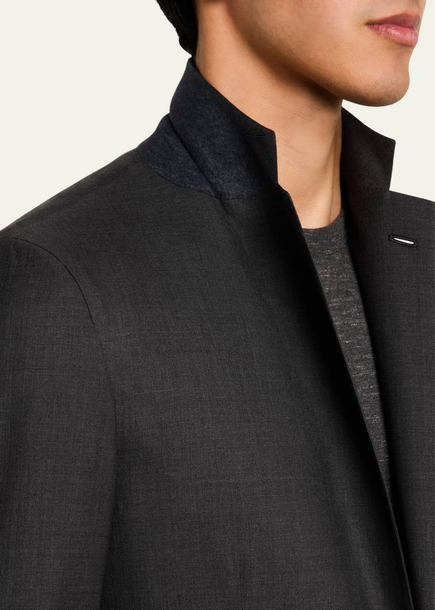 Kiton Men's Solid Wool-Silk Suit Image 7 of 8