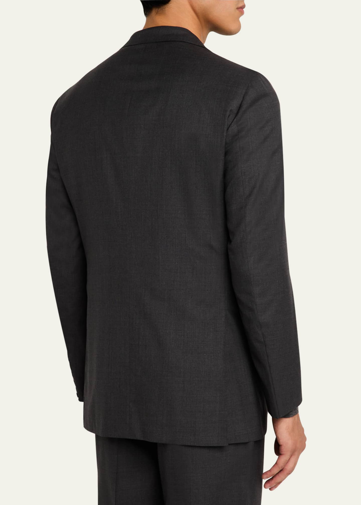 Kiton Men's Solid Wool-Silk Suit Image 5 of 8