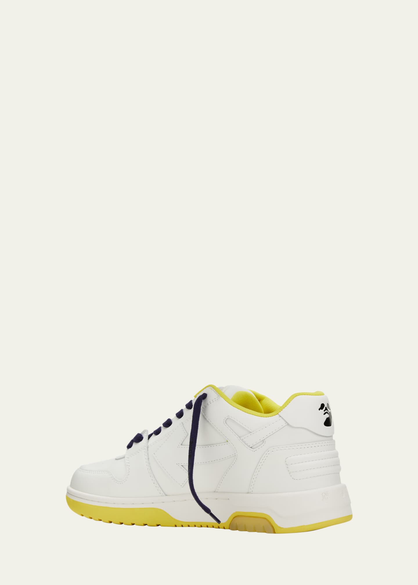 Luxury men's sneakers - Out of Office Off-White sneakers in white and blue  leather