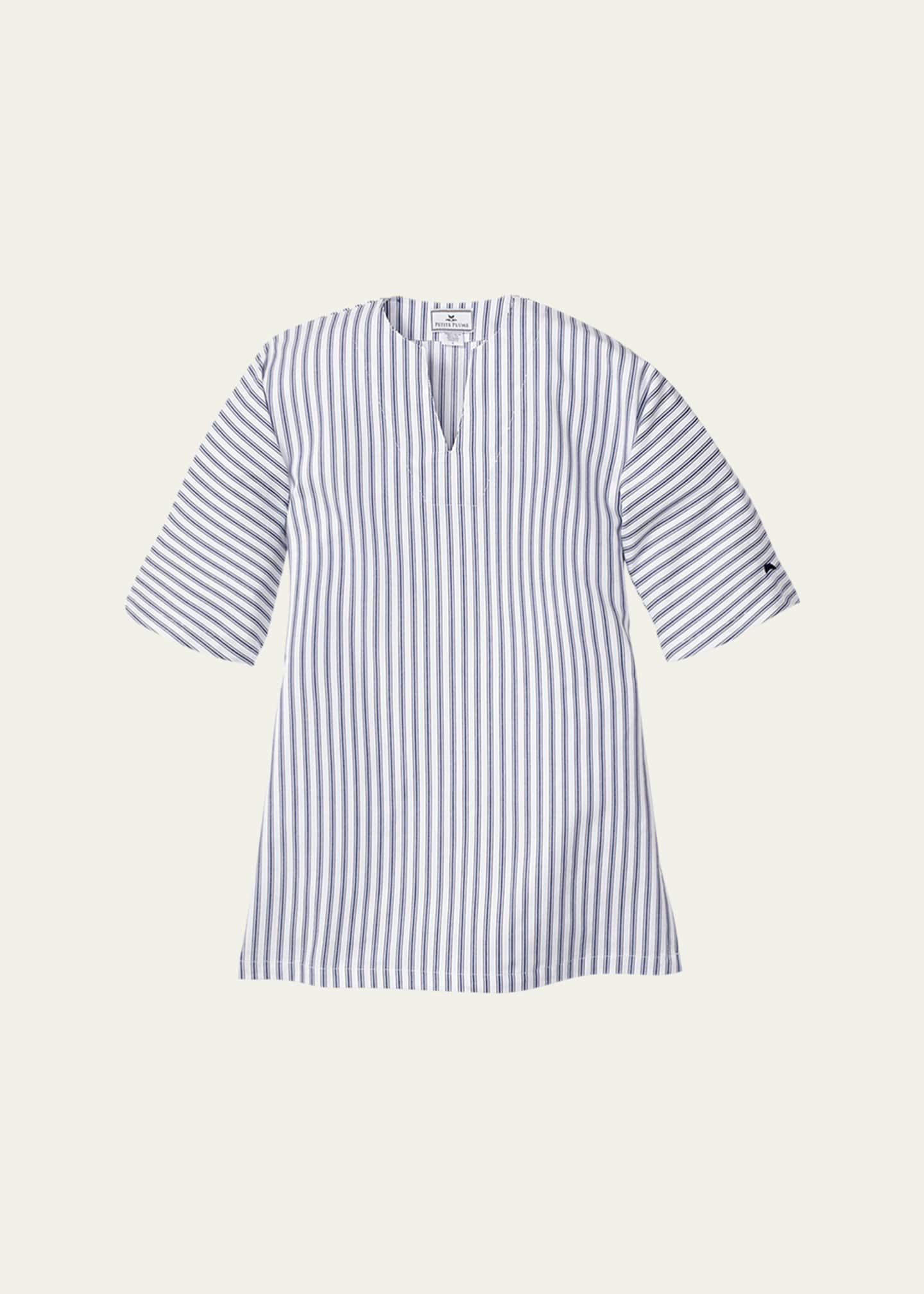 Petite Plume Girl's Striped Cotton-Blend Caftan, Size 6M-12 Image 1 of 2