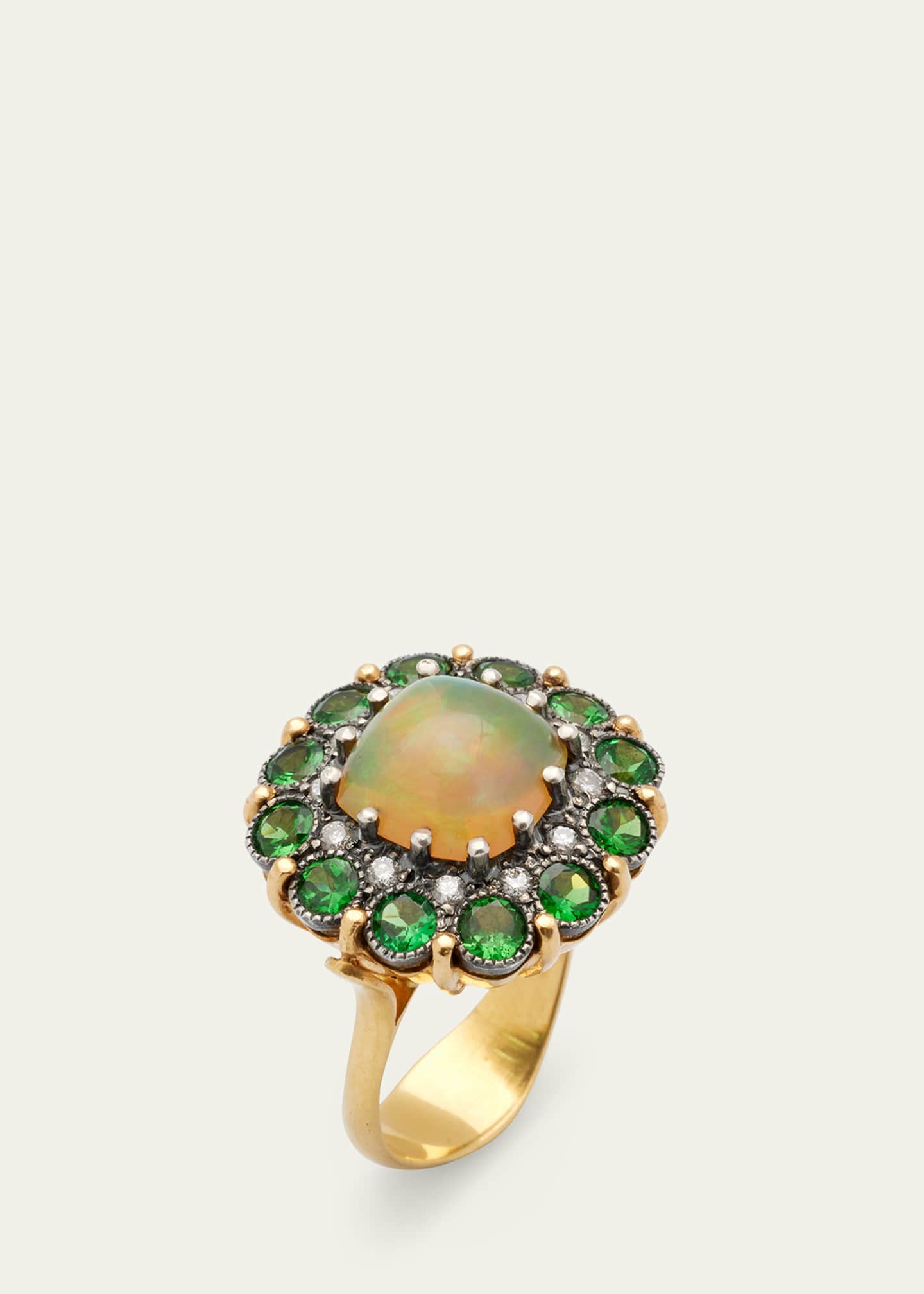 Arman Sarkisyan Opal Ring with Tsavorite and Diamonds Image 3 of 4