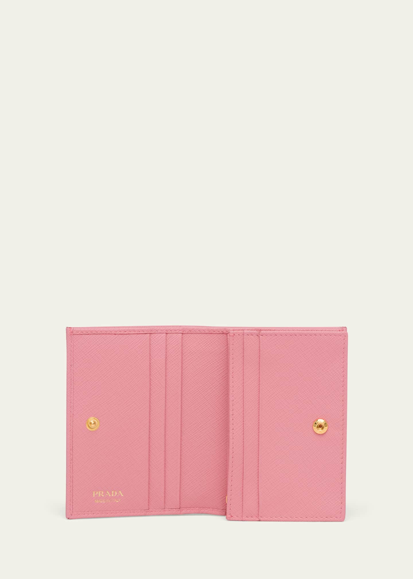 Small saffiano leather wallet prada store