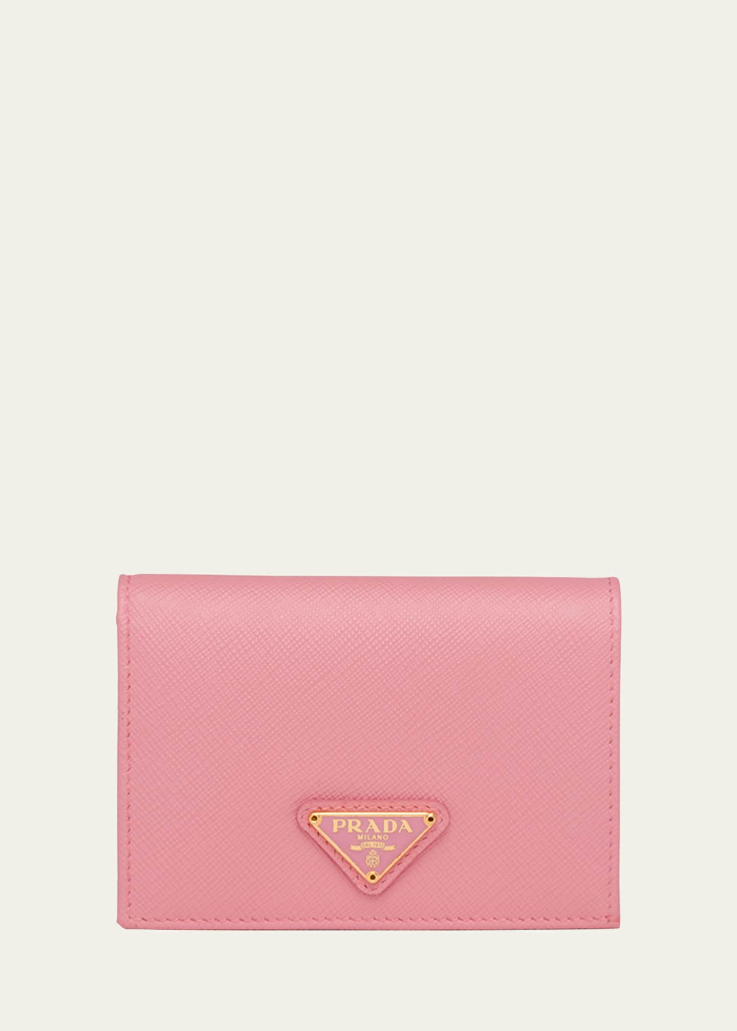Small saffiano leather wallet top