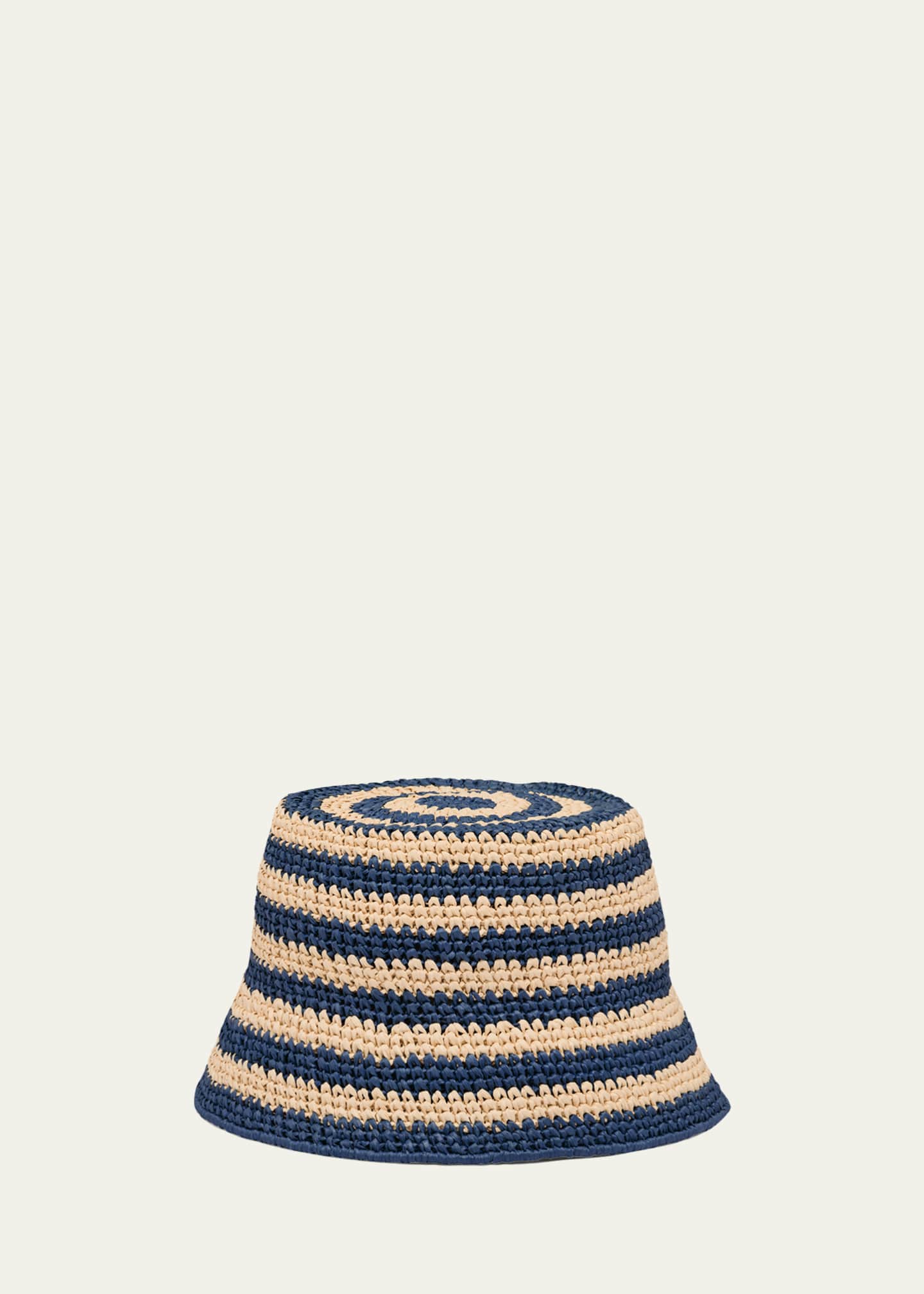 Prada straw bucket hat top