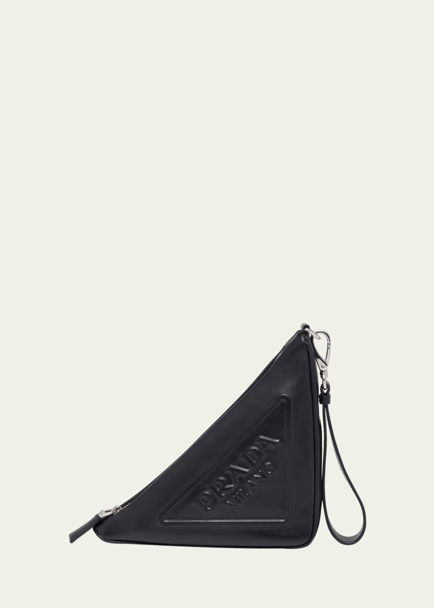 Prada Grace Triangle Leather Pouch Image 1 of 5
