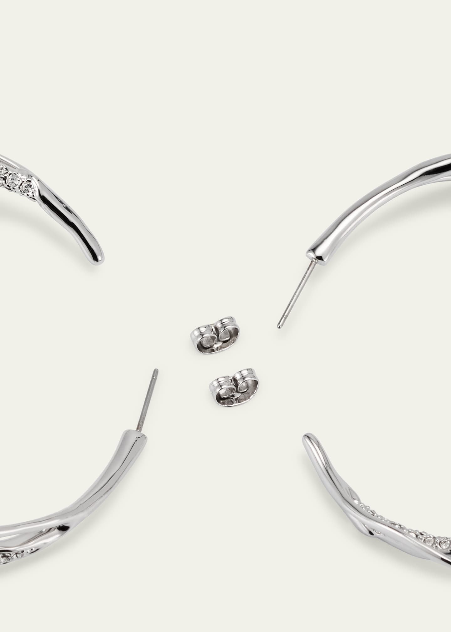 Alexis Bittar Intertwined Pave Hoop Earrings Image 4 of 4