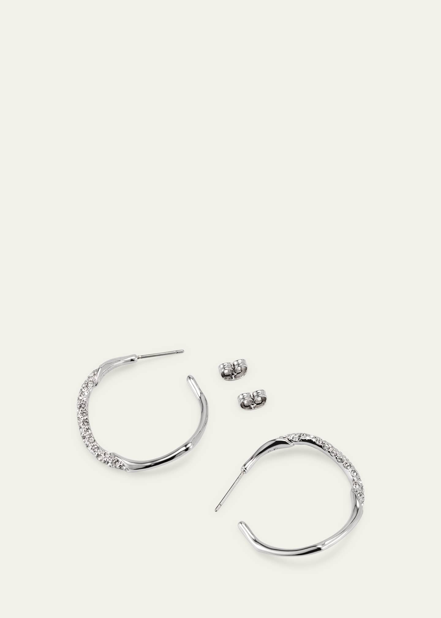 Alexis Bittar Medium Two-Toned Pave Hoop Earrings Image 4 of 4