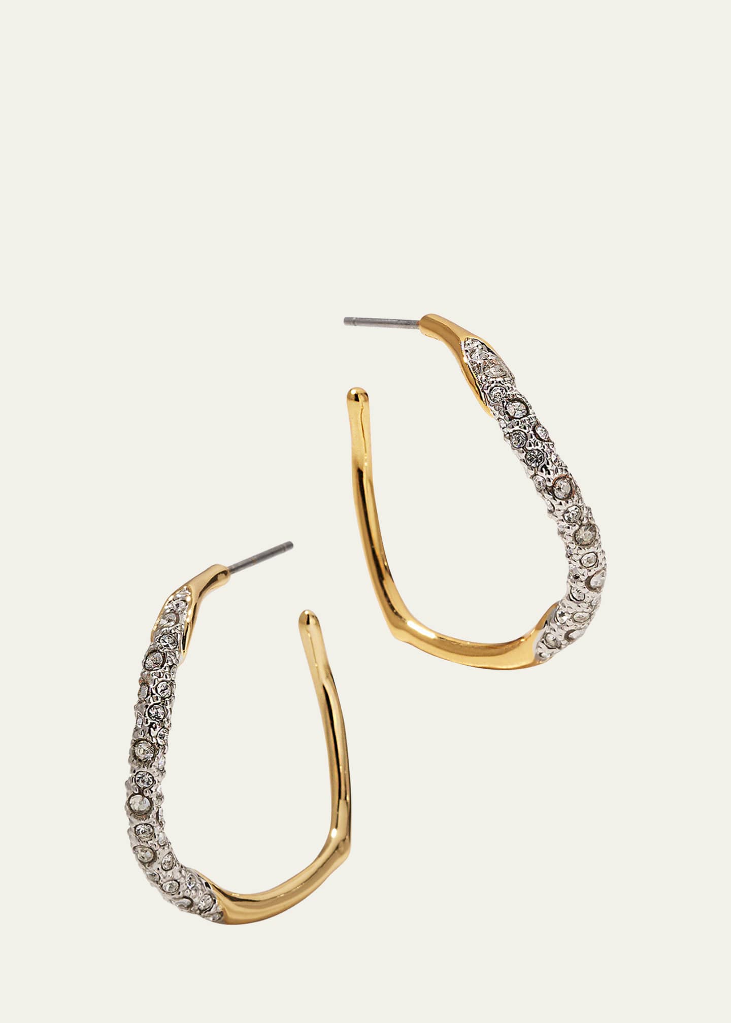 Alexis Bittar Medium Two-Toned Pave Hoop Earrings - Bergdorf Goodman
