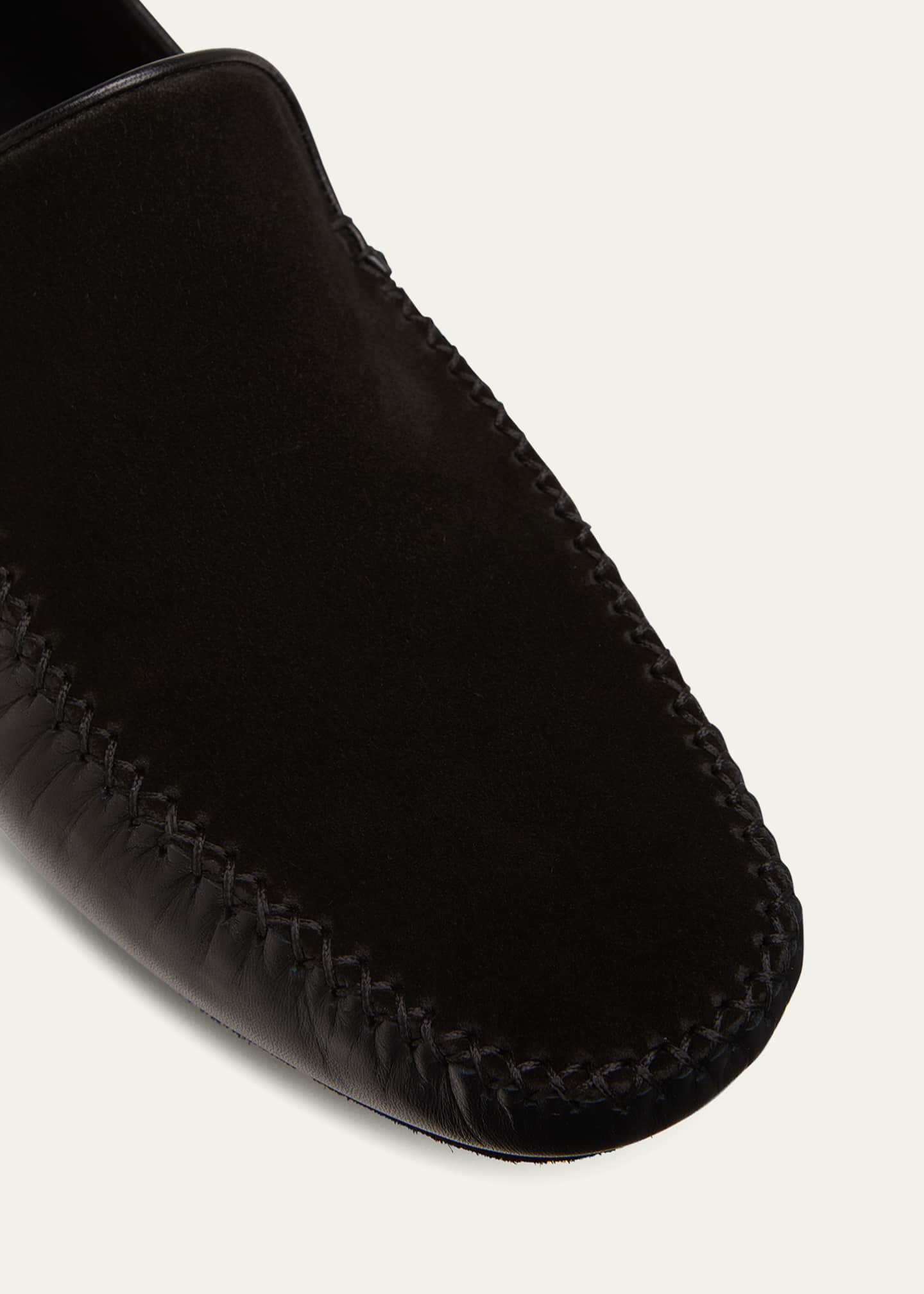 Manolo Blahnik Men's Mayfair Suede-Leather Loafers Image 5 of 5