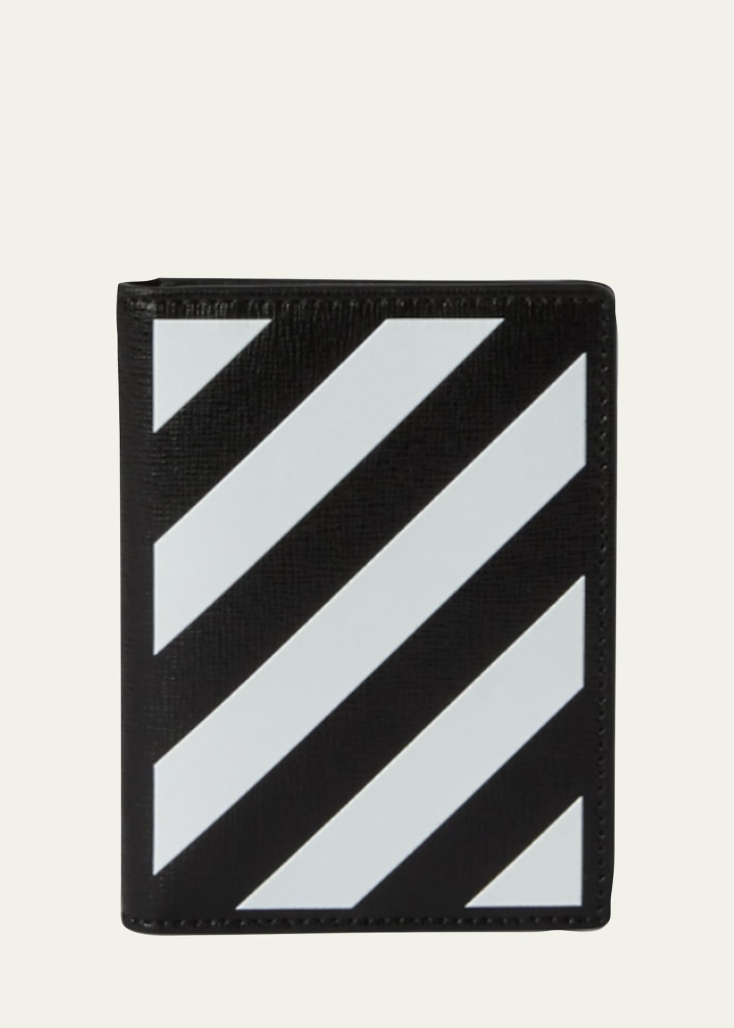 Off White Men s Diagonal Stripe Leather Wallet Bergdorf Goodman