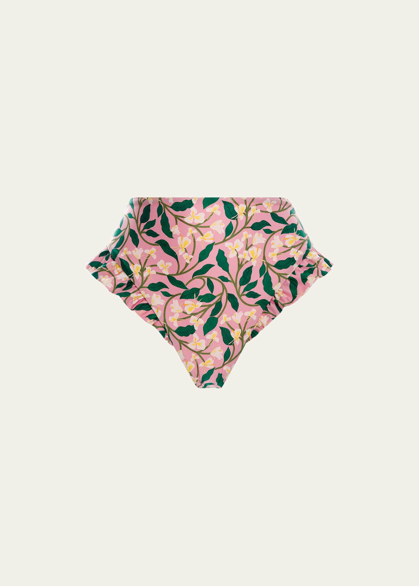 High waist top ruffle bikini