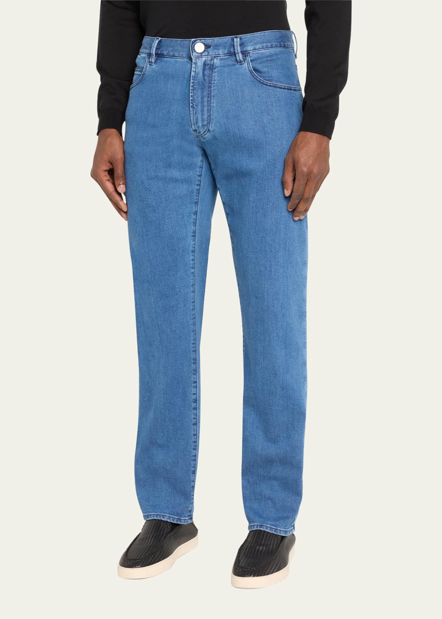 Giorgio Armani Men's Straight-Leg Jeans Image 4 of 5