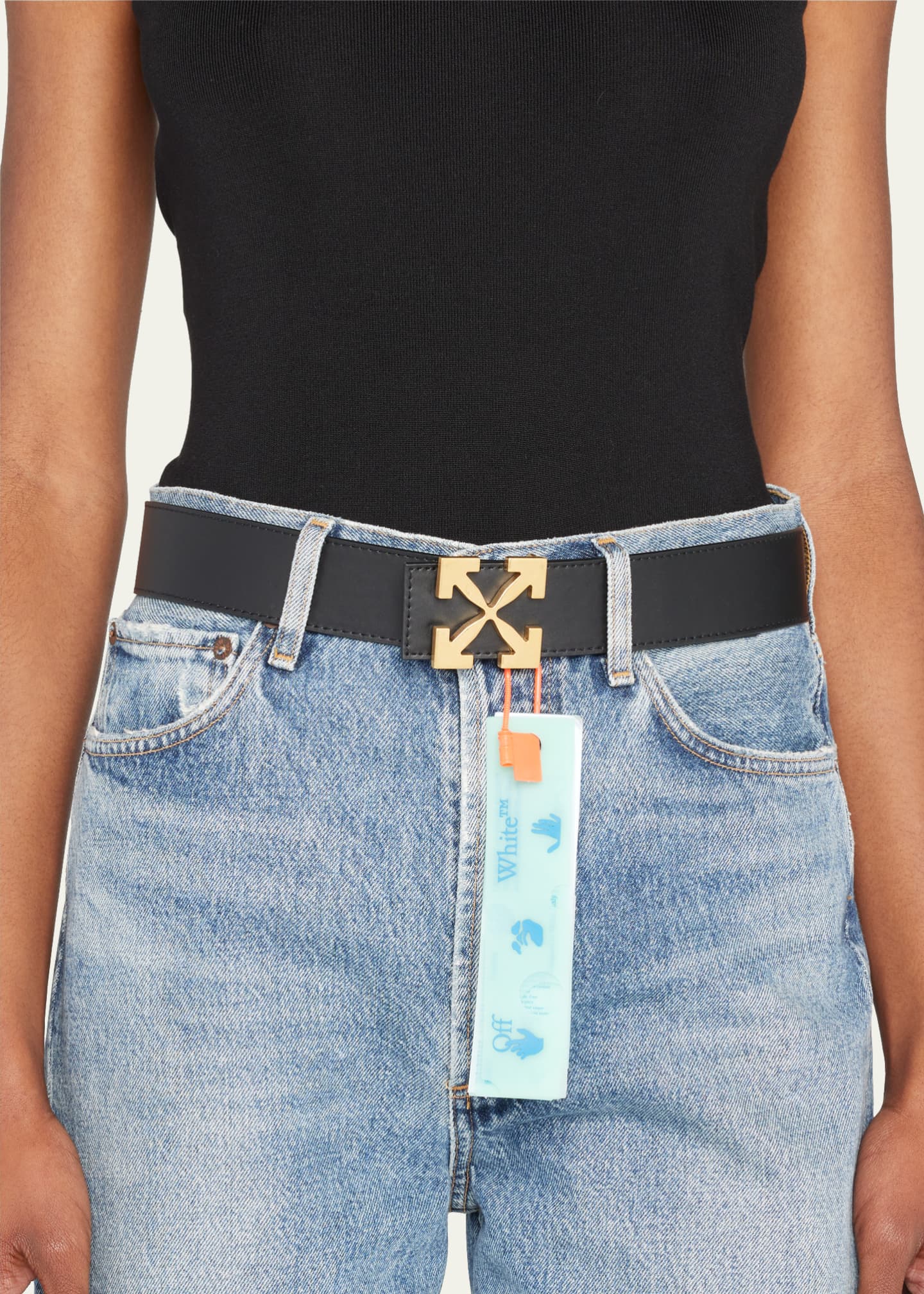 Off-White Arrow Reversible Leather Buckle Belt Bergdorf Goodman