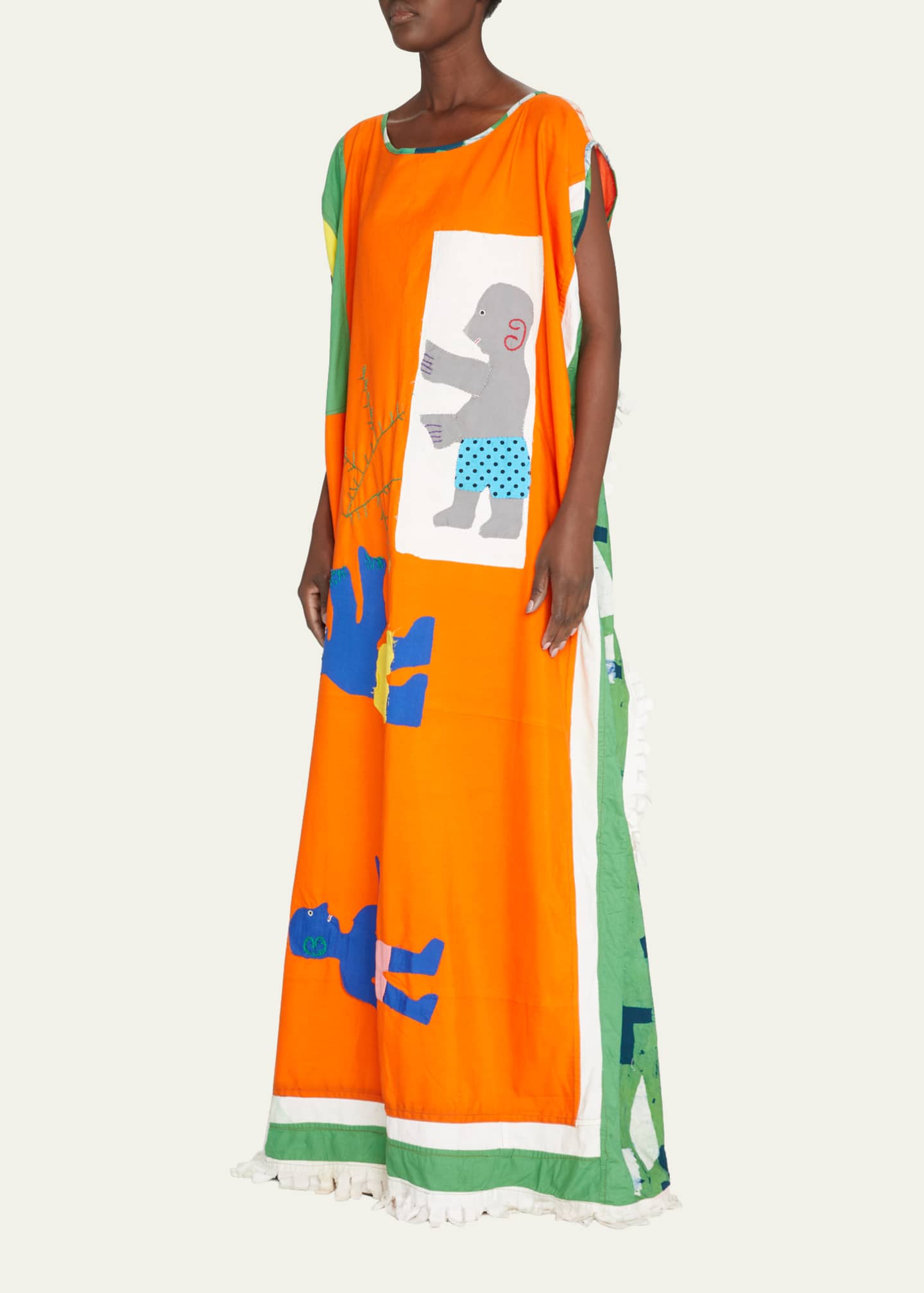 Studio 189 Joy Long Asafo Flag Caftan Dress with Pockets Bergdorf Goodman