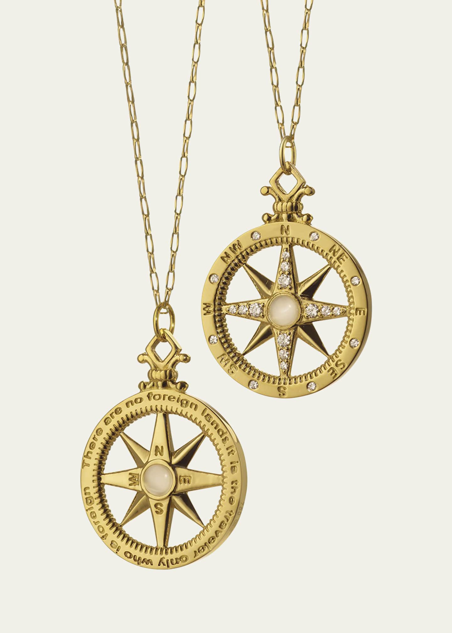 Monica Rich Kosann "Adventure" Compass Charm with Diamonds