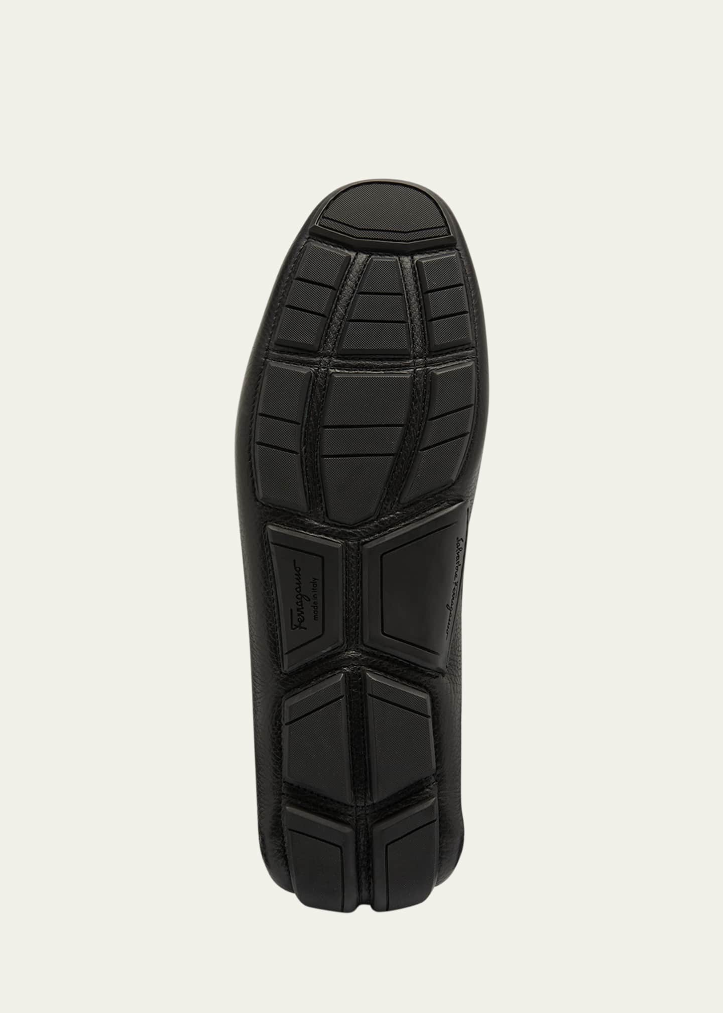 Ferragamo Men's Parigi Gancini Leather Drivers Image 6 of 6
