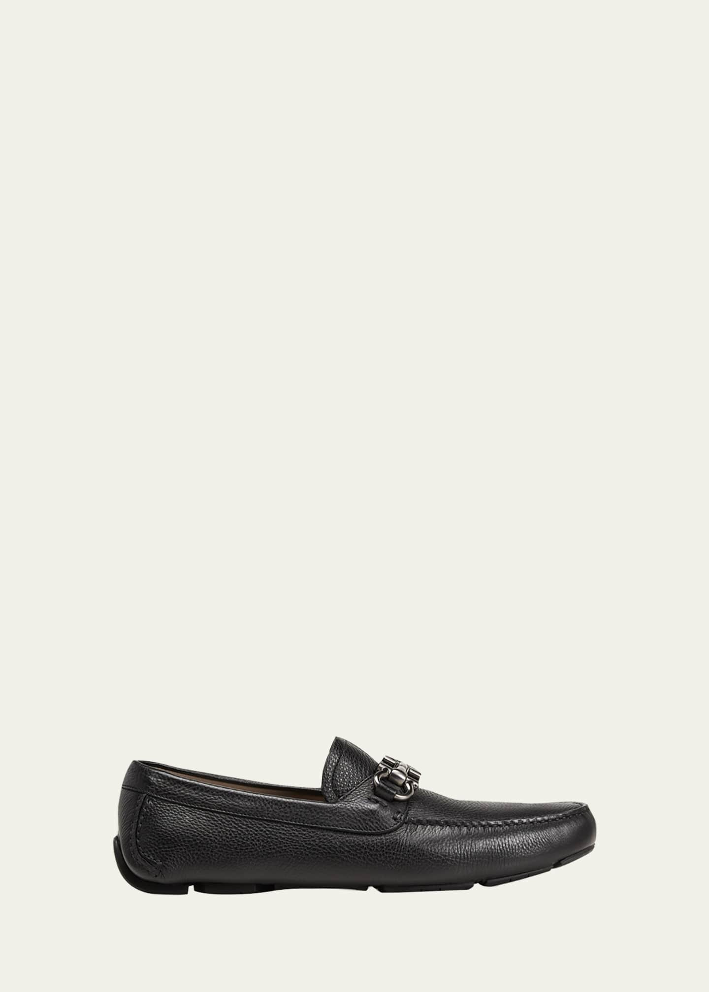 Ferragamo Men's Parigi Gancini Leather Drivers - Bergdorf Goodman