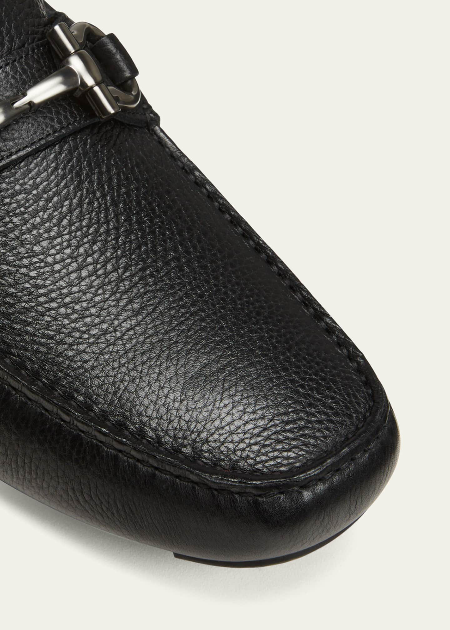 Ferragamo Men's Parigi Gancini Leather Drivers Image 5 of 6