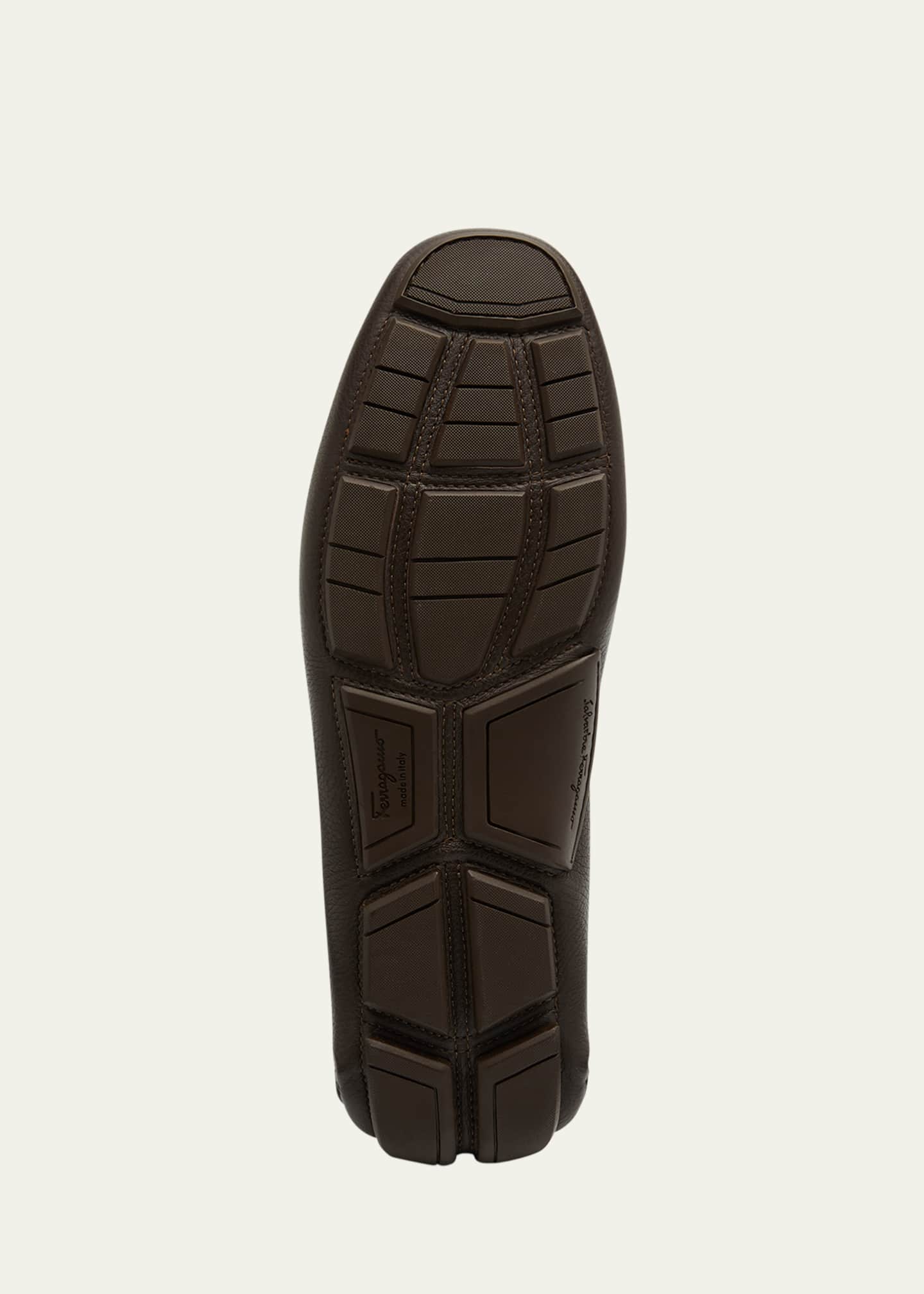 Ferragamo Men's Parigi Gancini Leather Drivers Image 6 of 6