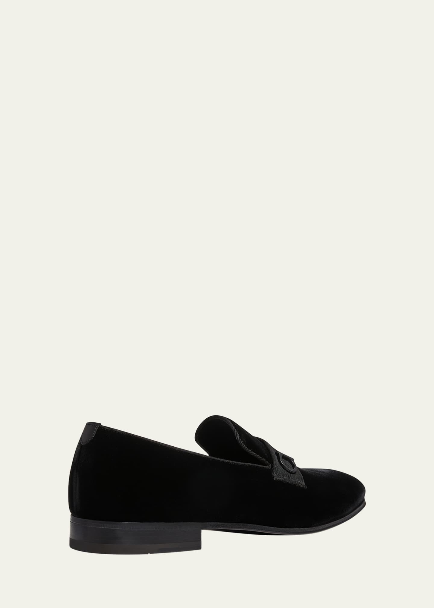 Ferragamo Men's Lapo Velvet Loafers Image 3 of 4