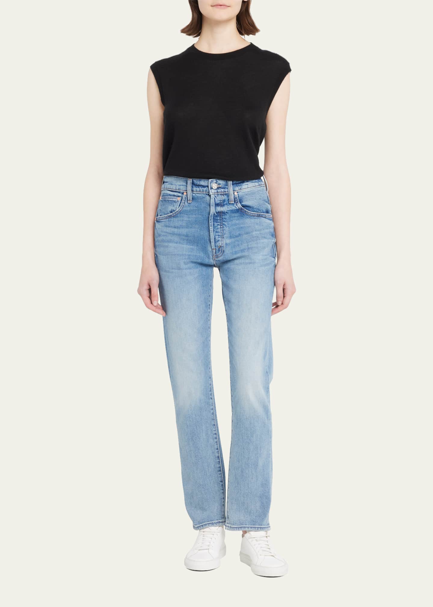 MOTHER High Waisted Hiker Hover Jeans - Bergdorf Goodman